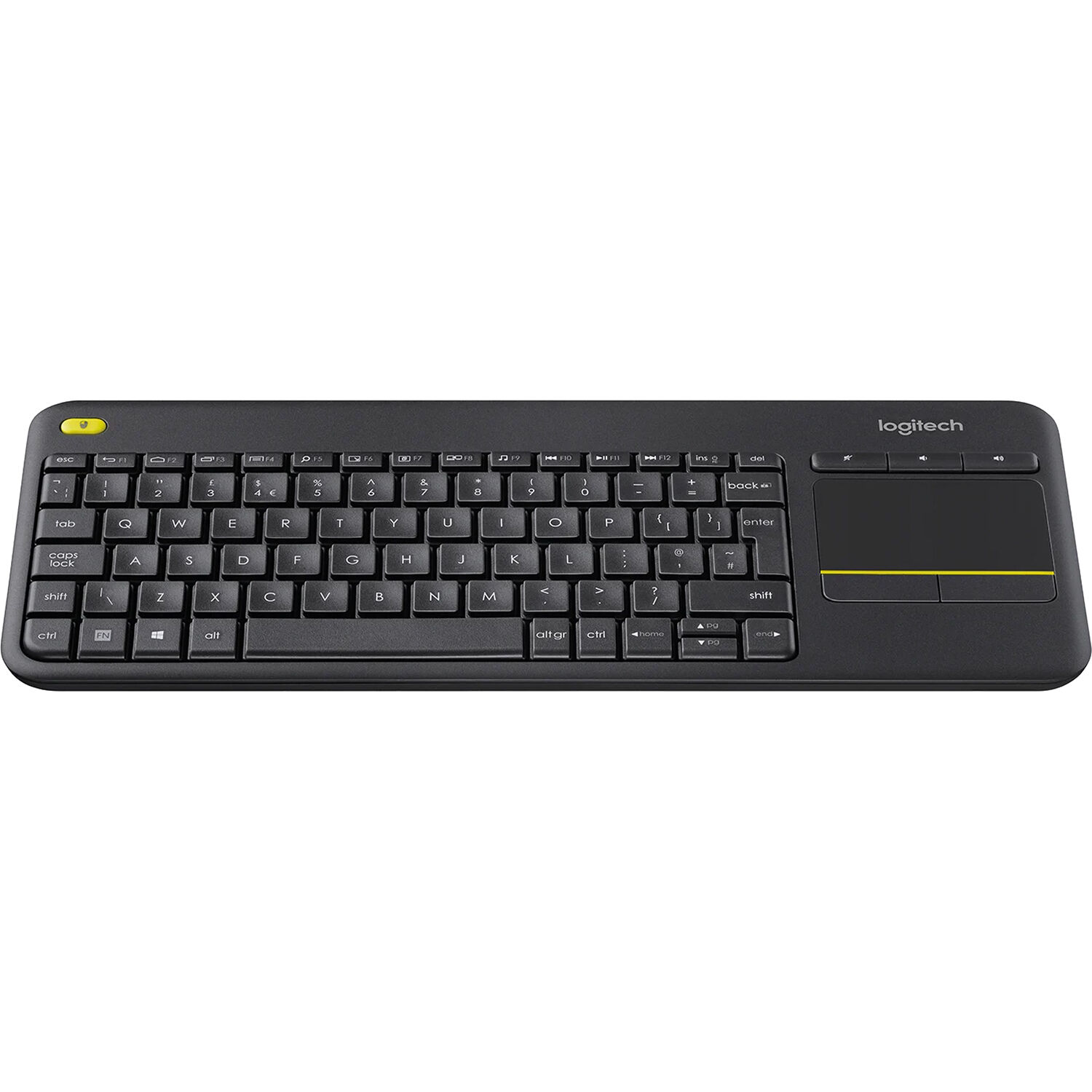 Logitech K400 Plus wireless keyboard with integrated touchpad for Smart TV and couch control — view 10