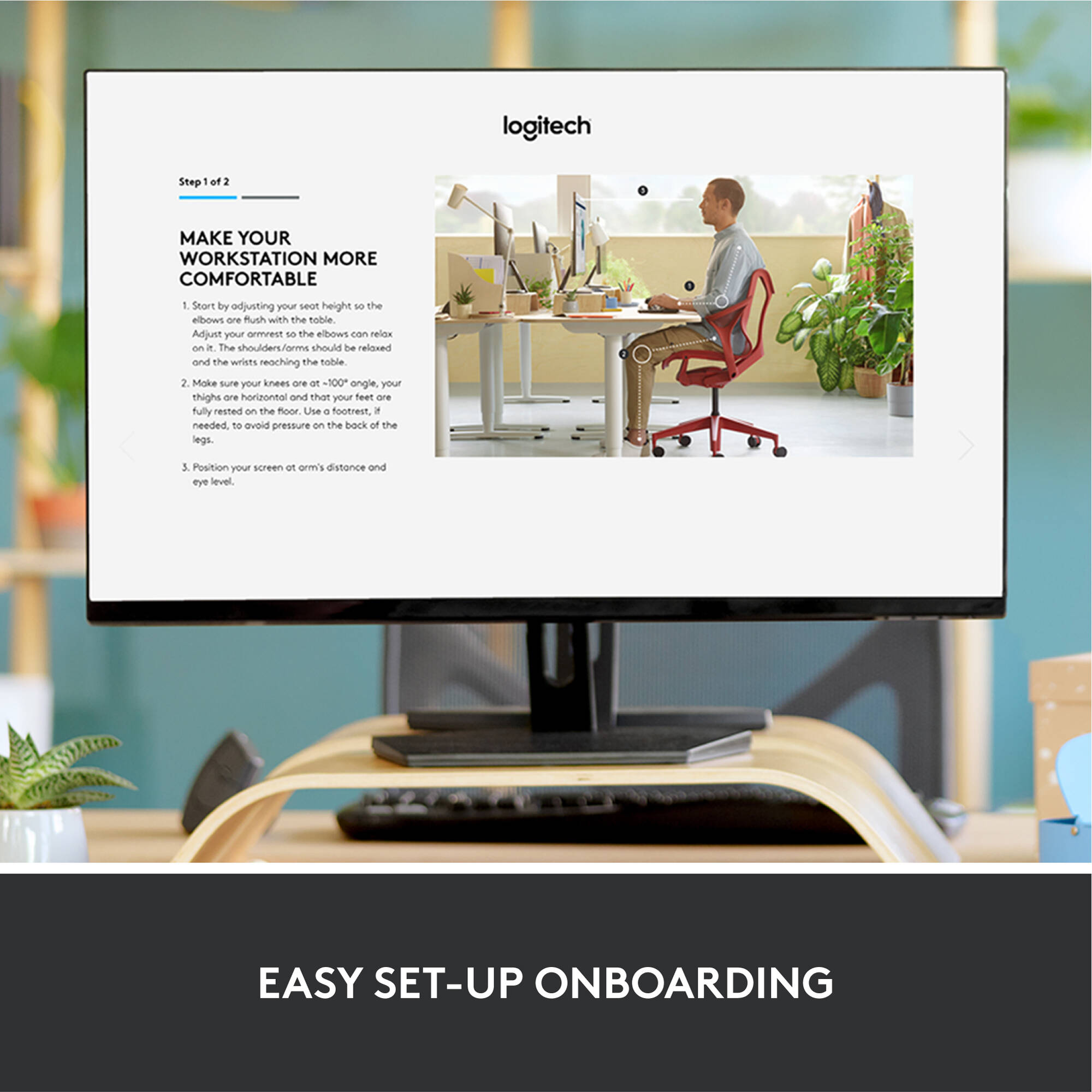 Logitech ERGO K860 ergonomic split keyboard with curved keyframe and cushioned palm rest — view 10