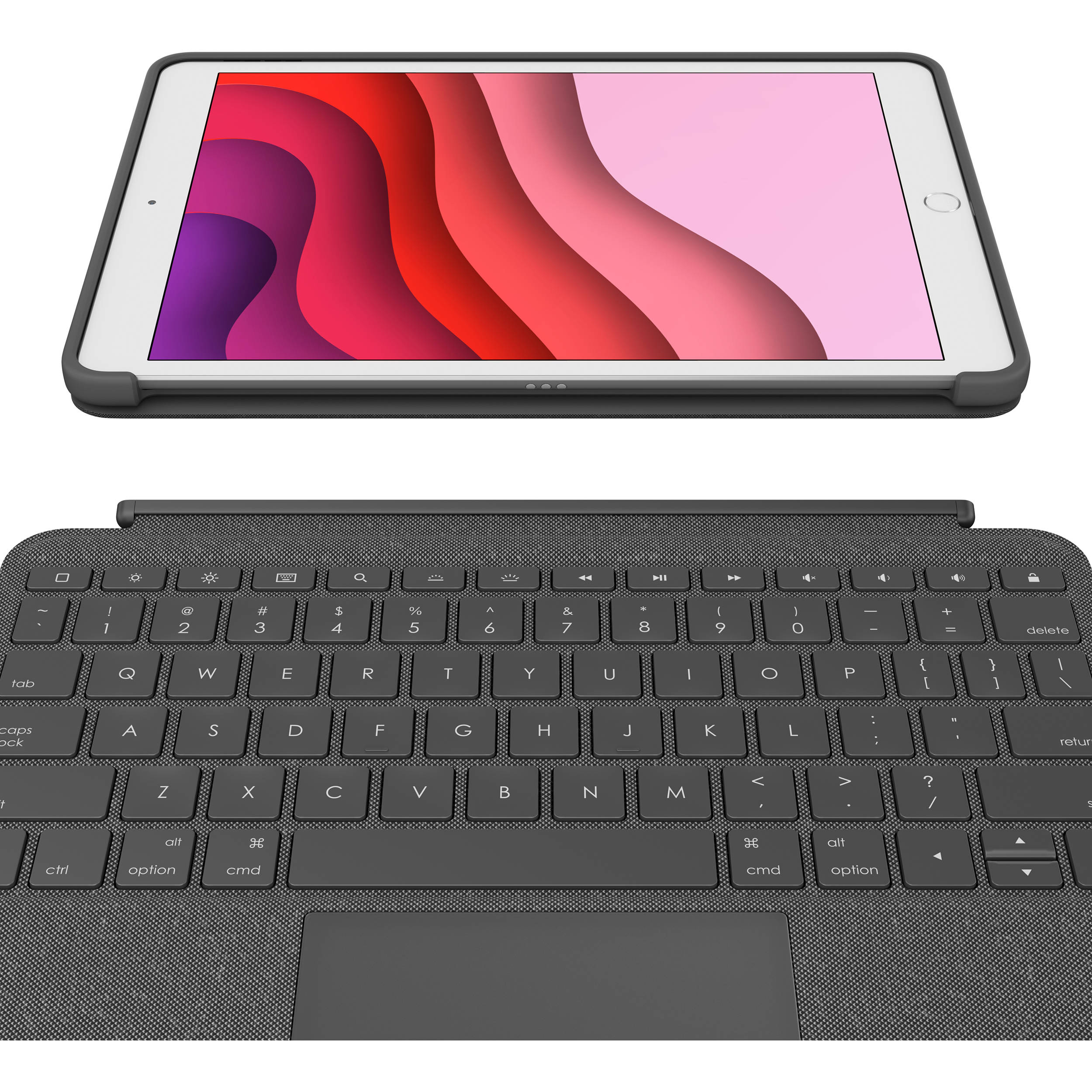 Logitech Combo Touch keyboard case for iPad 7th 8th 9th generation in graphite — view 6