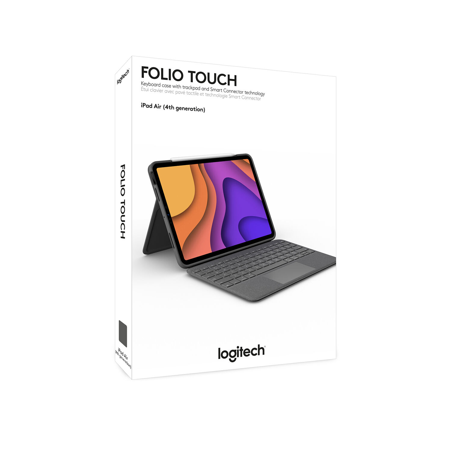 Logitech Folio Touch keyboard folio case for iPad Air 4th and 5th generation in Oxford Grey — view 11