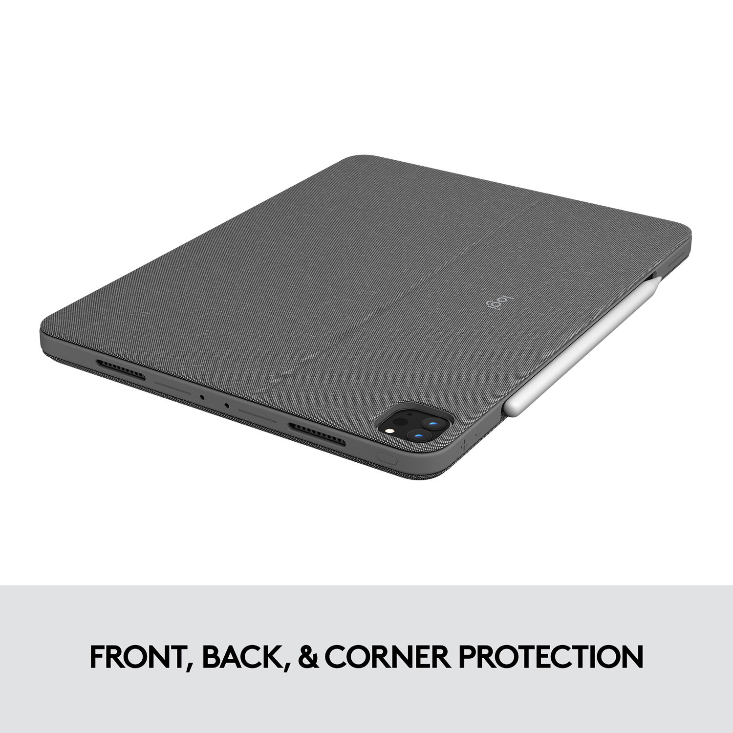 Logitech Combo Touch keyboard case for iPad Pro 11-inch 1st through 4th generation in Oxford Grey — view 3