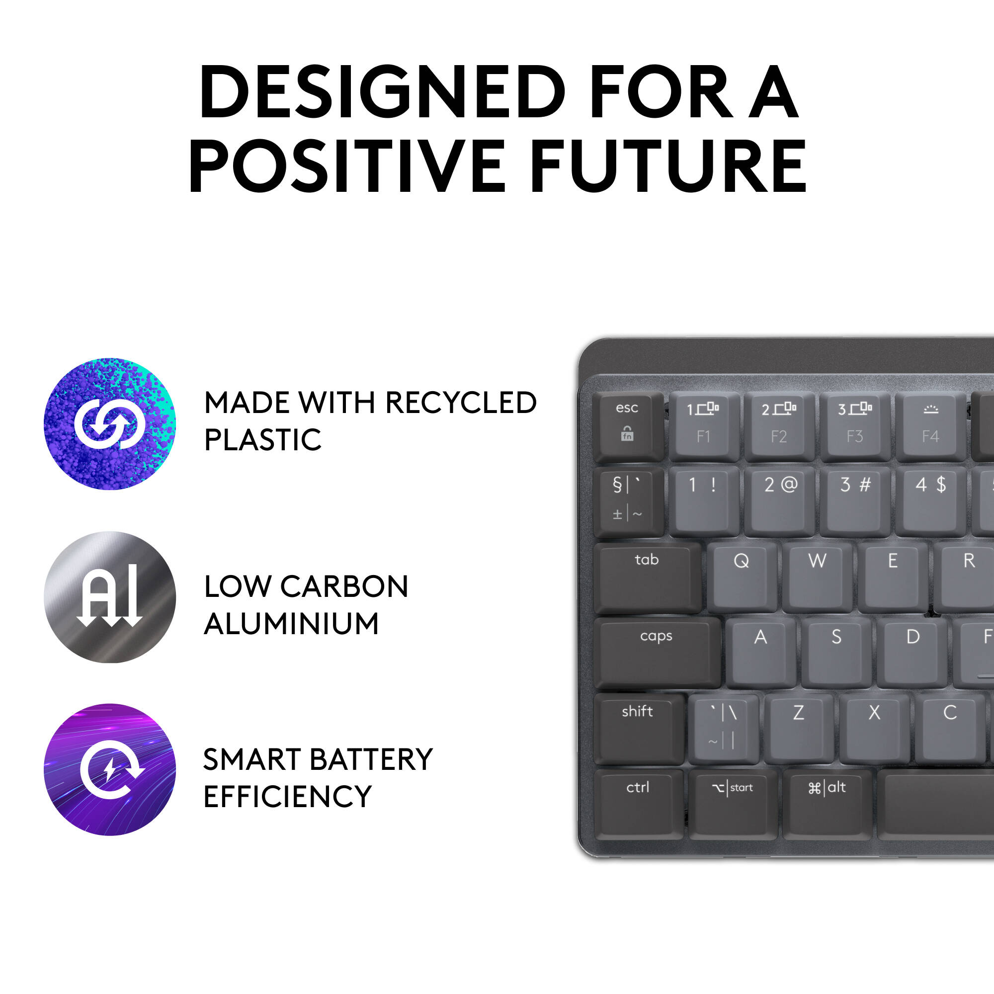 Logitech MX Mechanical Mini illuminated wireless keyboard with compact layout — view 6