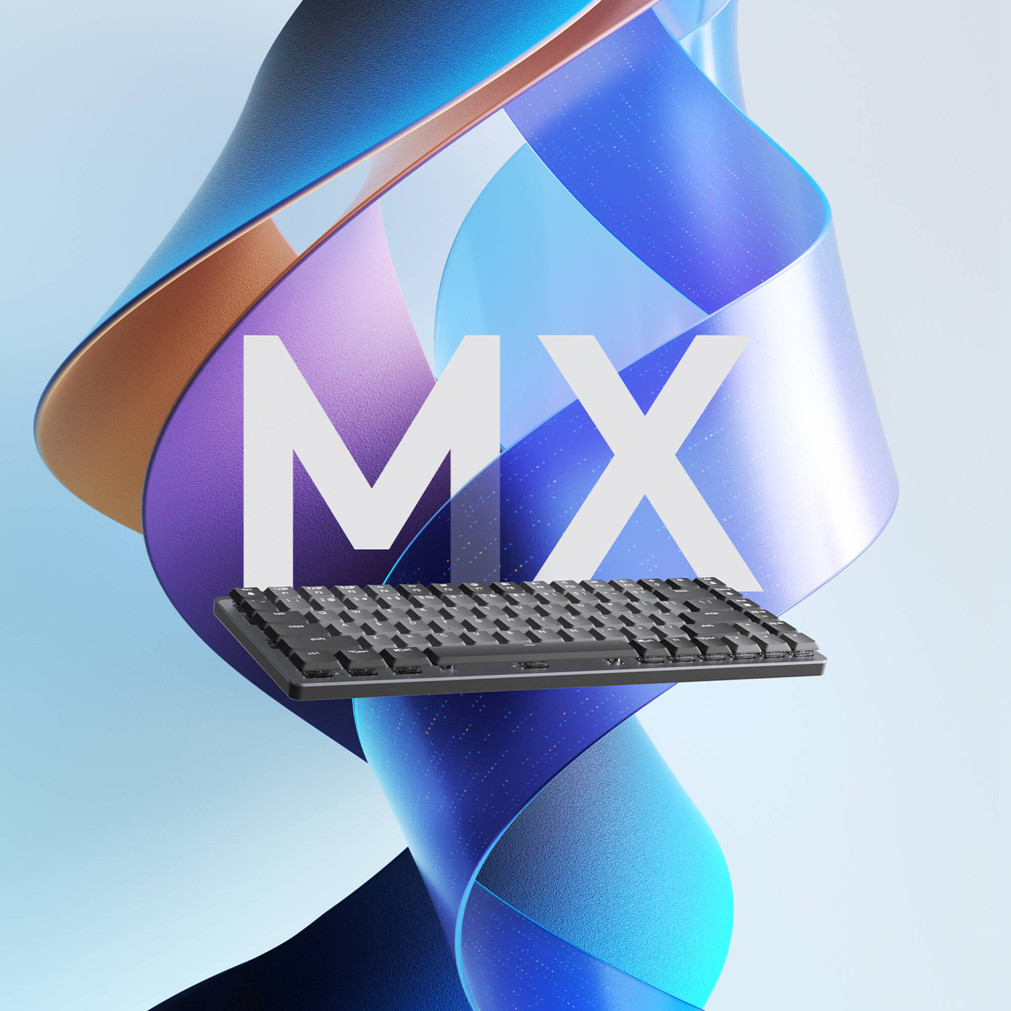 Logitech MX Mechanical Mini illuminated wireless keyboard with compact layout — view 9