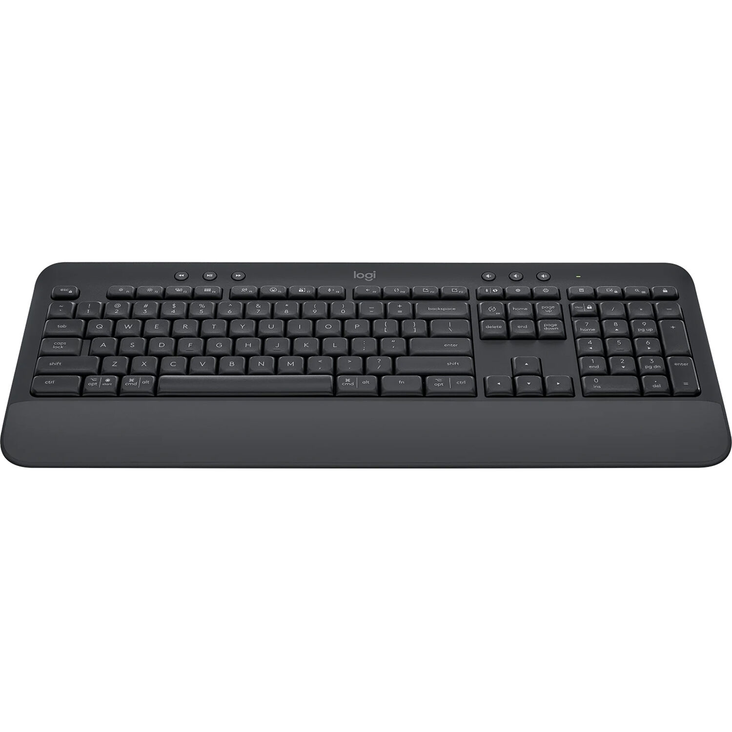 Logitech K650 Signature Wireless Keyboard in graphite with full-size layout and Bolt receiver — view 11