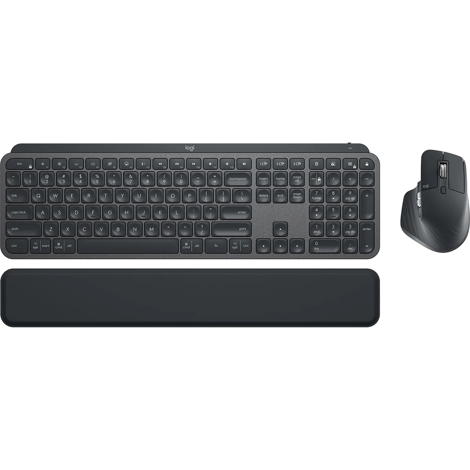 Logitech MX Keys Combo for Business Gen 2 wireless keyboard and mouse set in Graphite — view 2