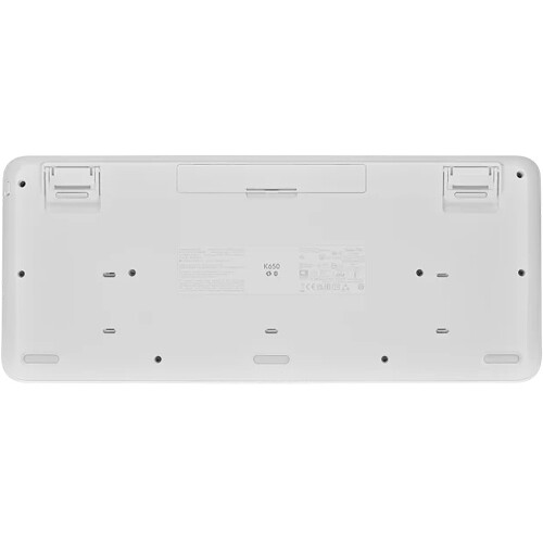 Logitech K650 Signature wireless keyboard in off-white with full-size layout and Bolt Receiver — view 12