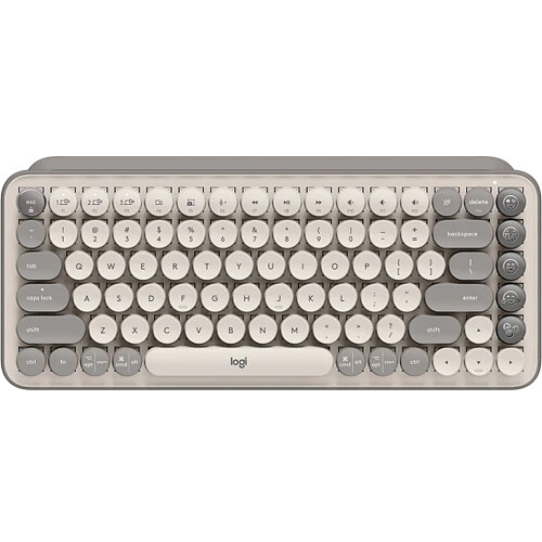 Logitech POP Keys wireless mechanical keyboard in Mist color with compact layout — view 10