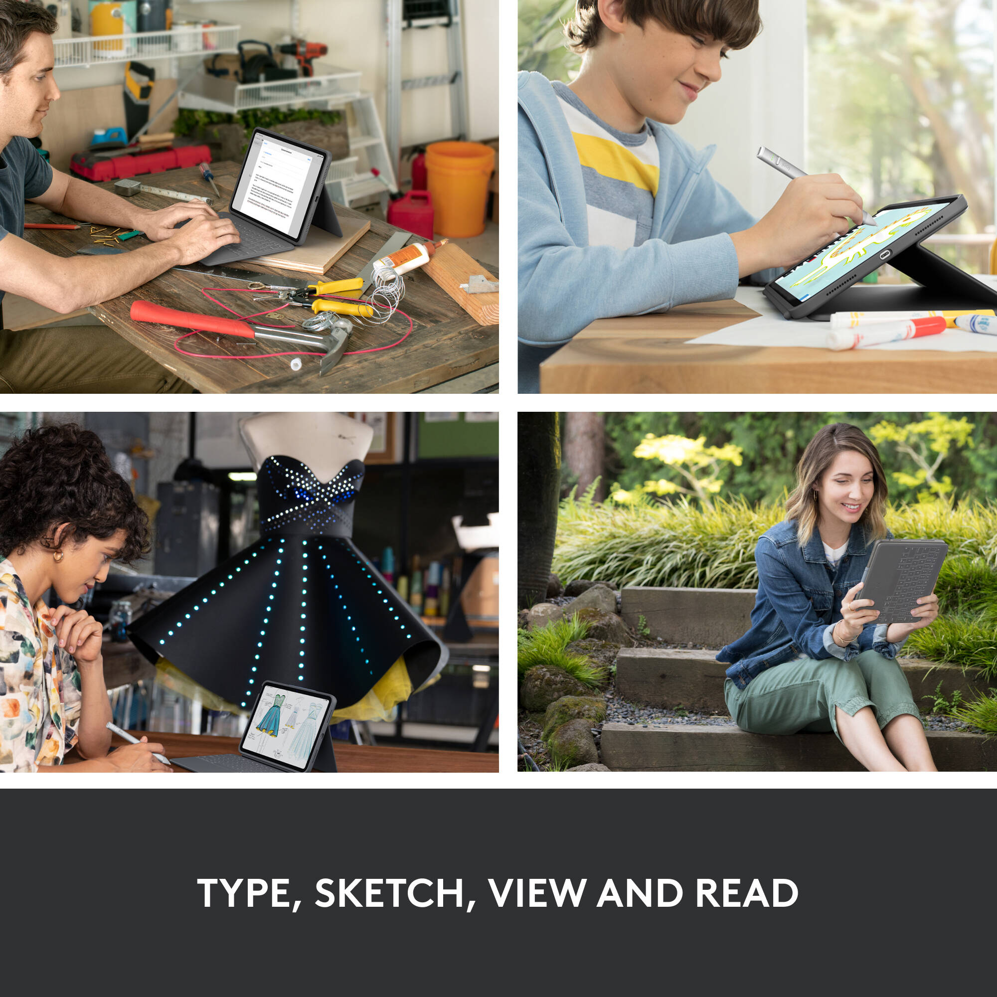 Logitech Rugged Folio for iPad 10.9-inch 10th generation in graphite — view 6