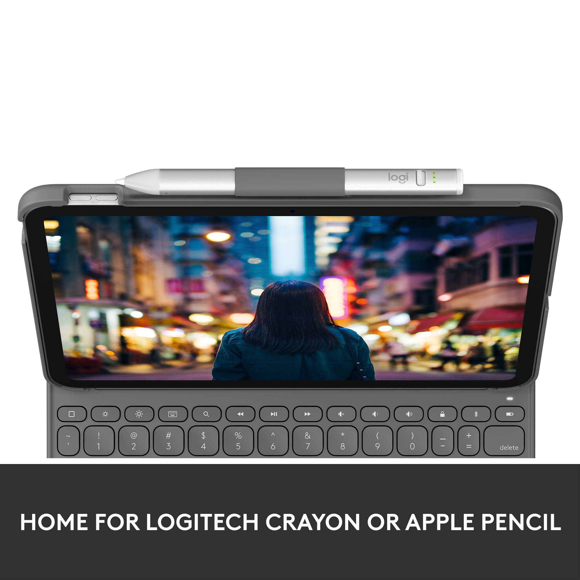 Logitech Slim Folio for iPad 10.9-inch 10th generation in Oxford Grey — view 4