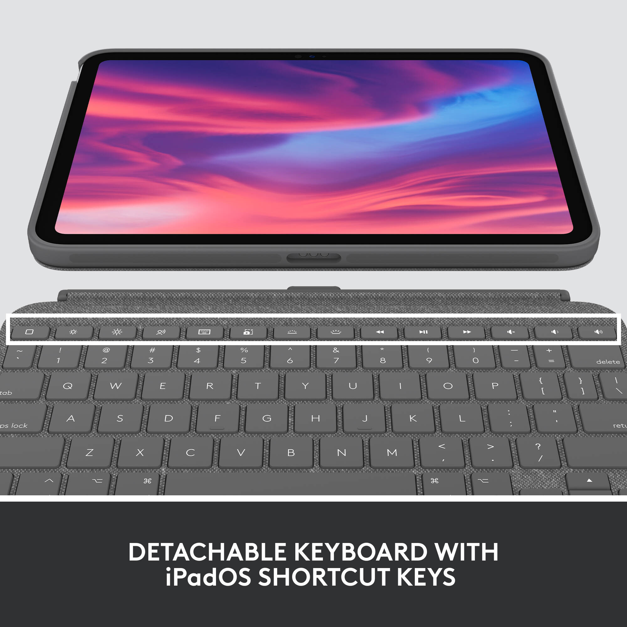 Logitech Combo Touch Keyboard Folio for iPad 10.9-inch in Oxford Grey — view 5
