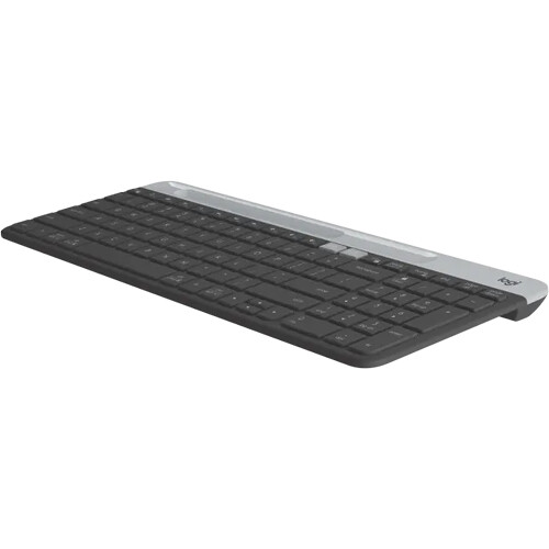 Logitech K585 Slim wireless multi-device keyboard in graphite with compact low-profile design — view 2