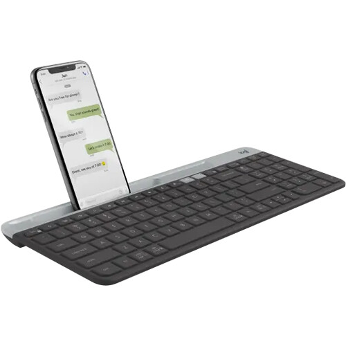 Logitech K585 Slim wireless multi-device keyboard in graphite with compact low-profile design — view 5