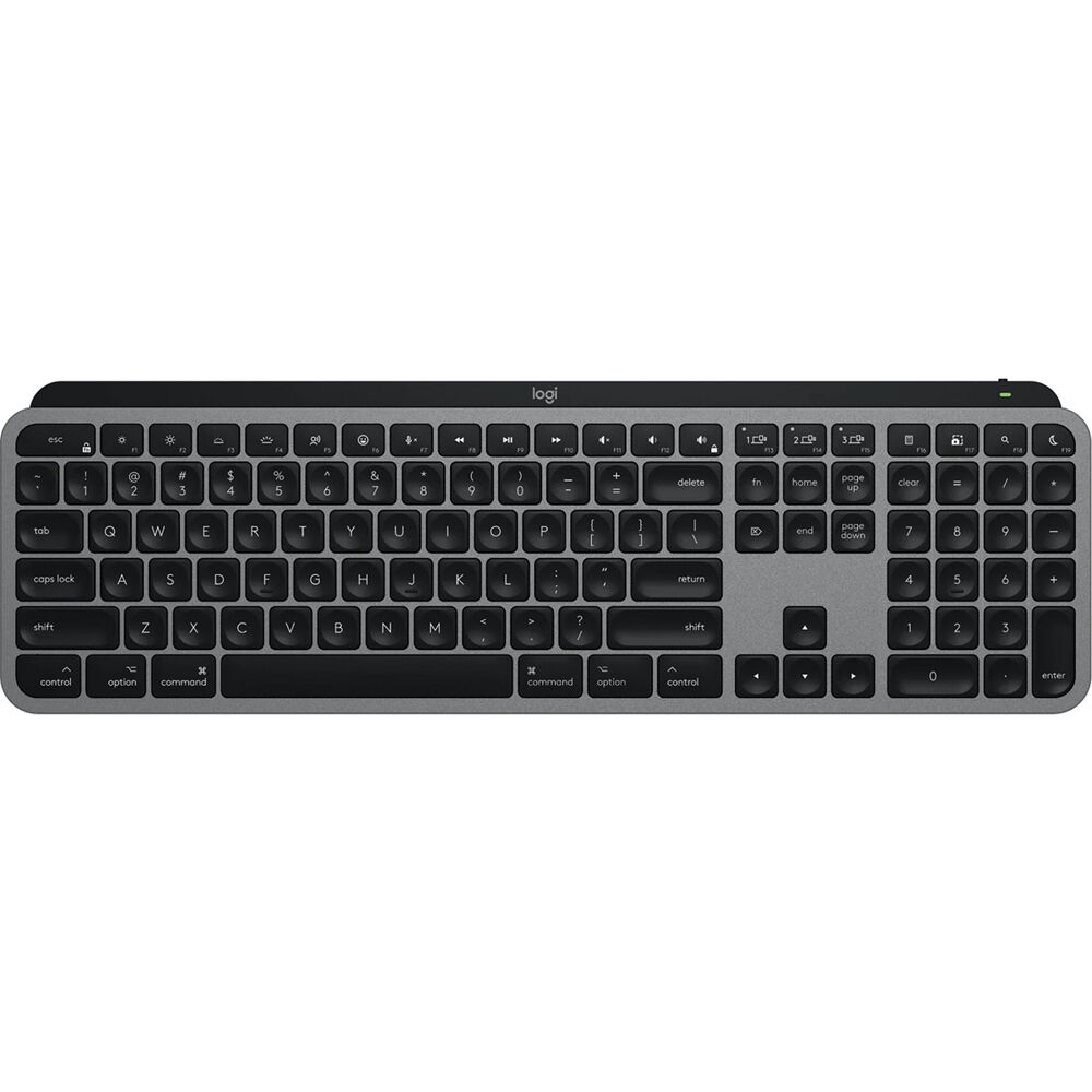 Logitech MX Keys S for Mac wireless keyboard in grey with Mac layout — view 9