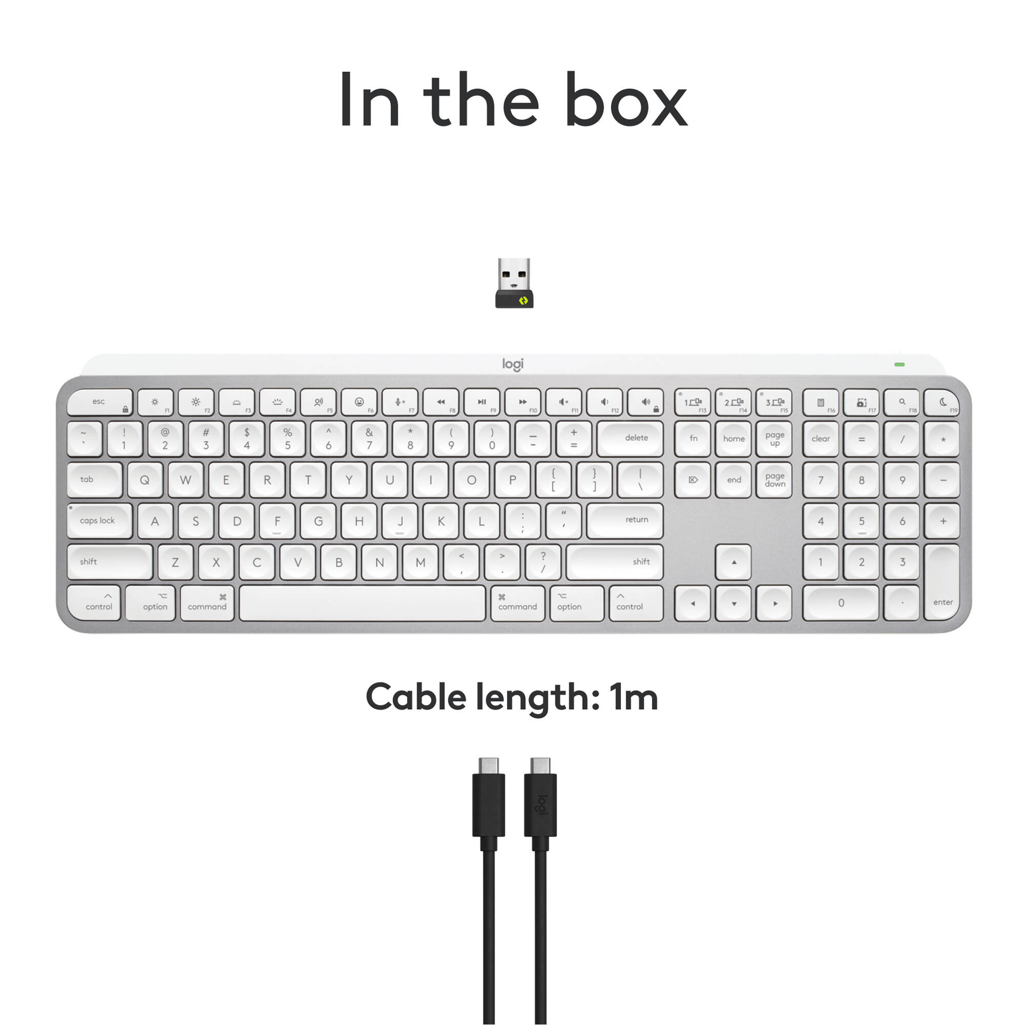 Logitech MX Keys S for Mac Pale Grey wireless low-profile keyboard — view 10