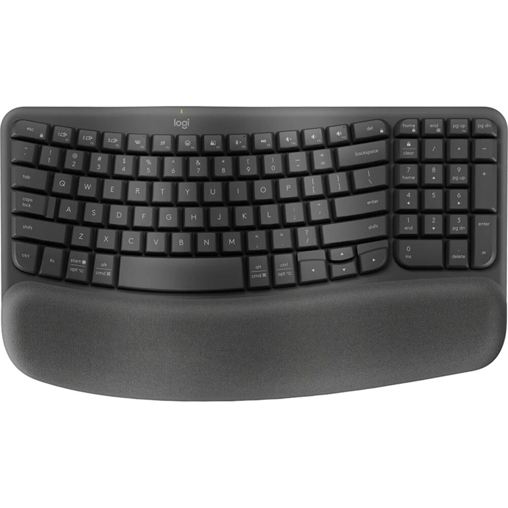 Logitech Wireless Wave Keys Keyboard in graphite, ergonomic wireless keyboard — view 11