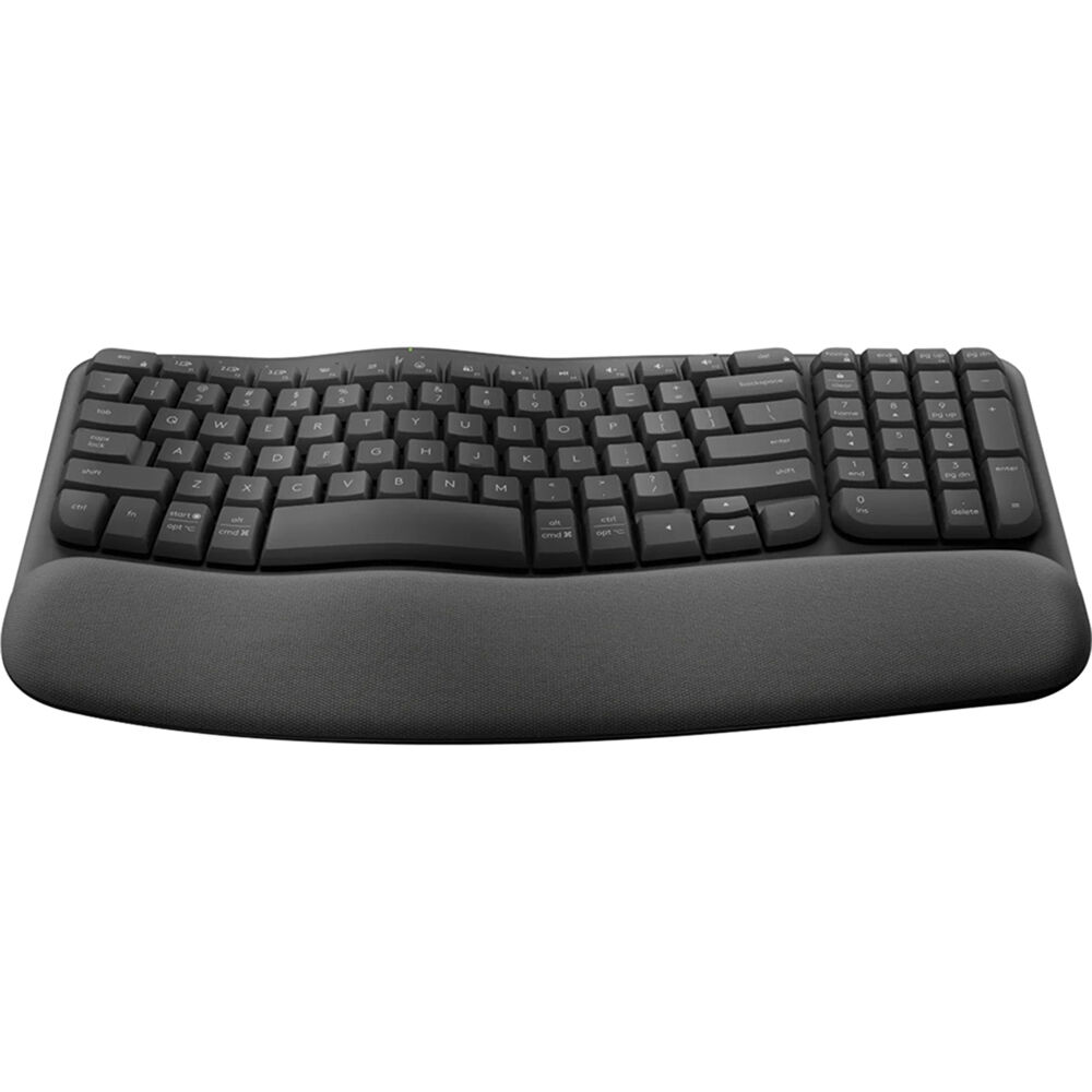 Logitech Wireless Wave Keys Keyboard in graphite, ergonomic wireless keyboard — view 12