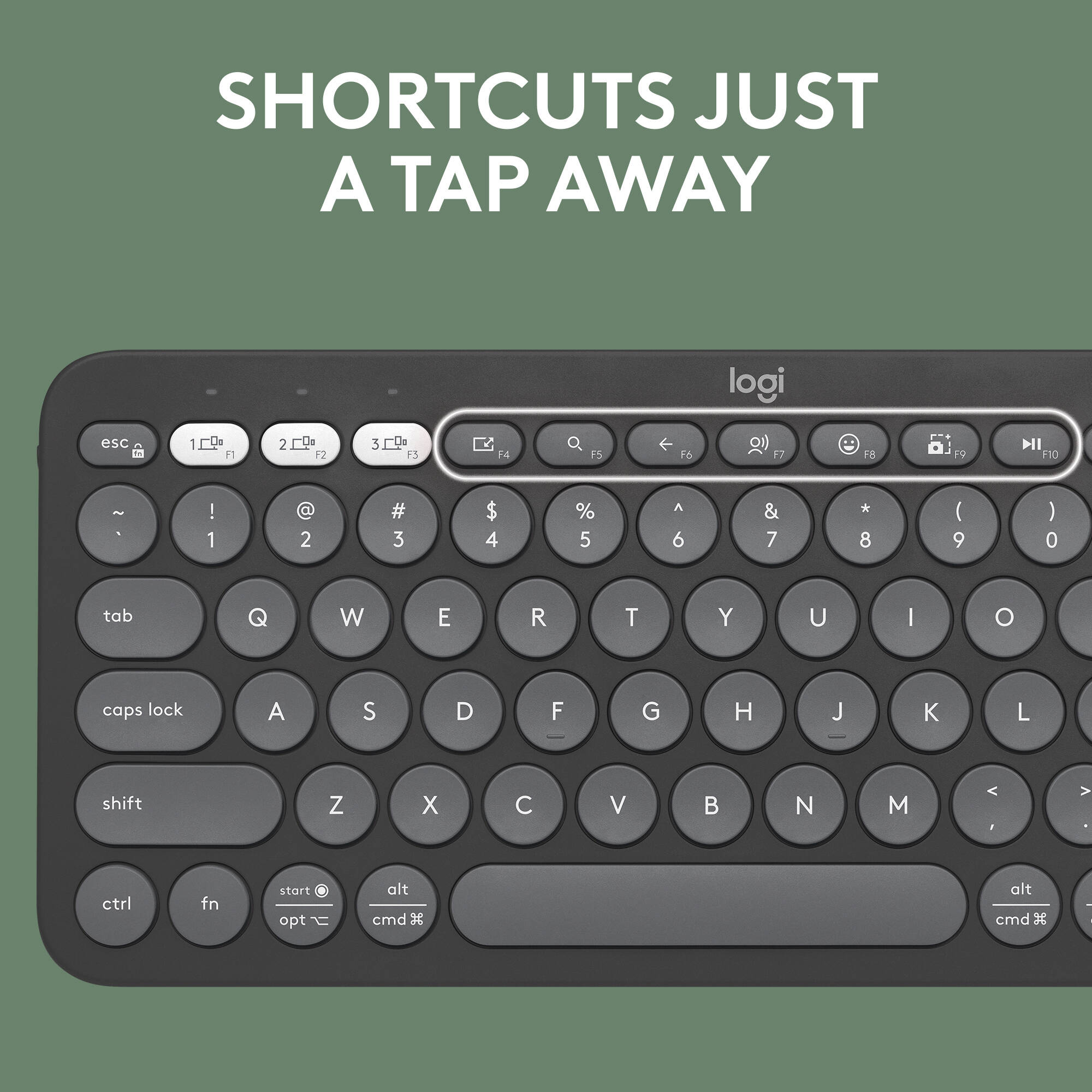 Logitech Pebble 2 wireless keyboard and mouse combo in graphite — view 5