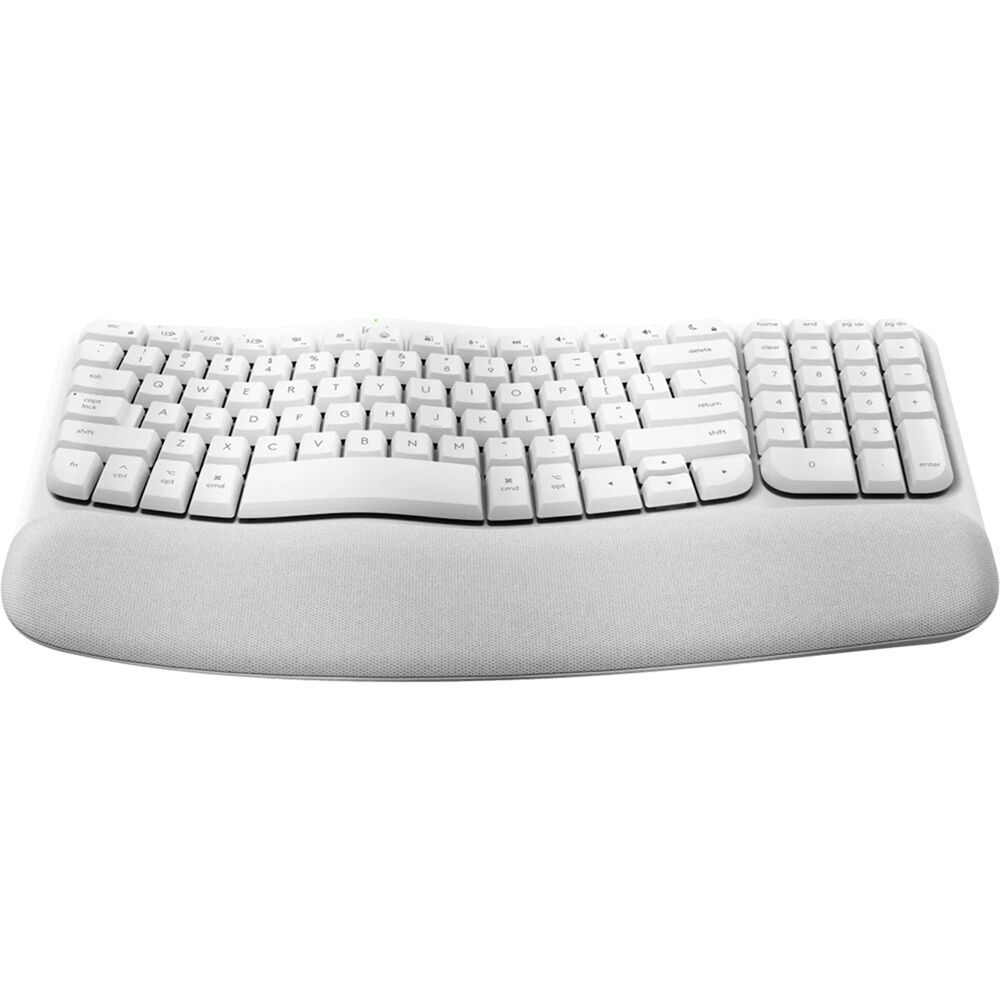 Logitech Wave Keys for Mac wireless ergonomic keyboard in white — view 9