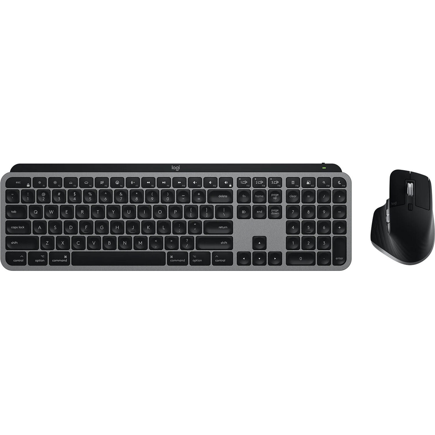 Logitech MX Keys S Combo for Mac wireless keyboard and mouse set in Grey — view 12