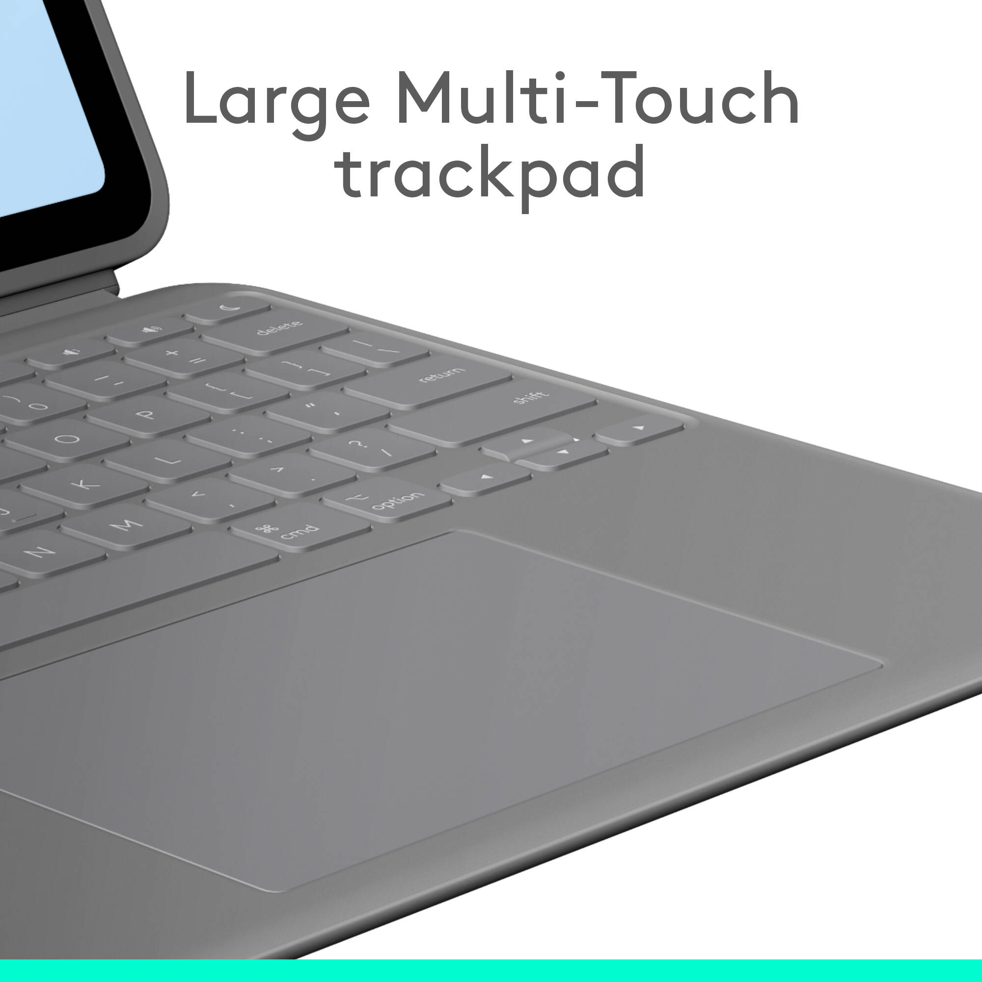 Logitech Combo Touch grey keyboard case for iPad Air 13-inch with trackpad — view 5