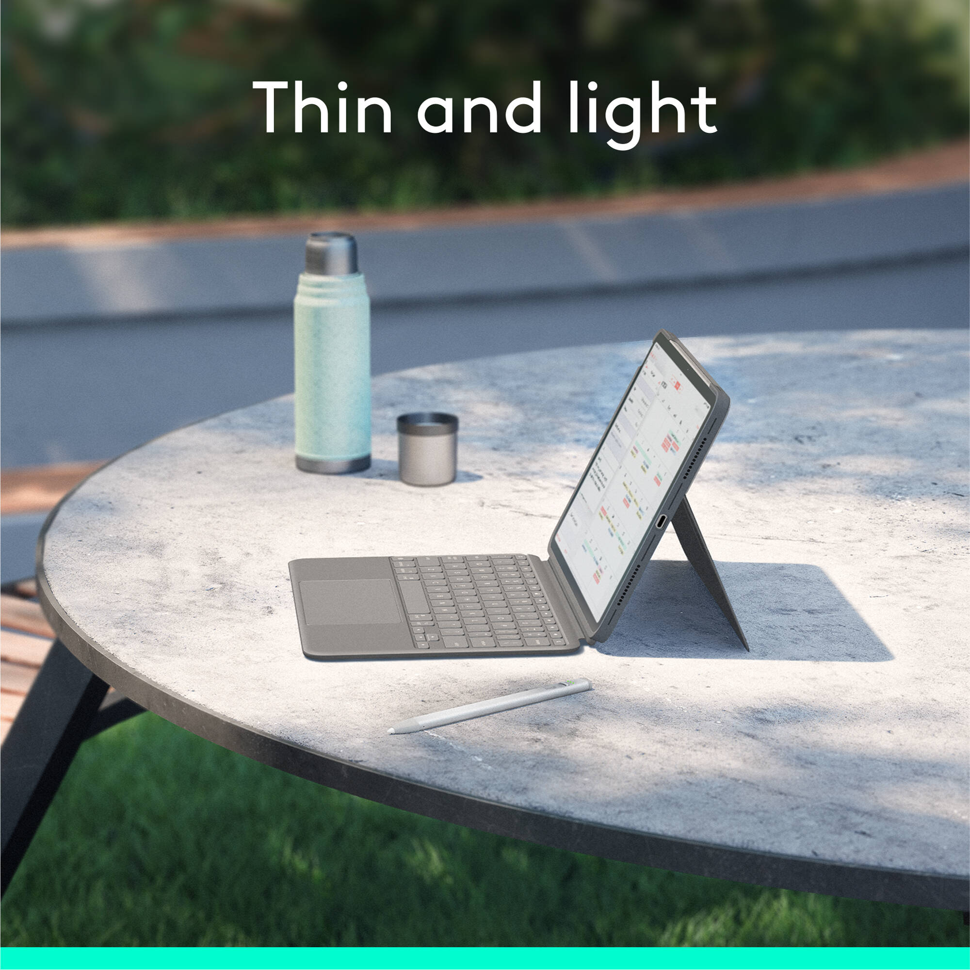Logitech Combo Touch for iPad Air 11-inch grey keyboard case with trackpad — view 7