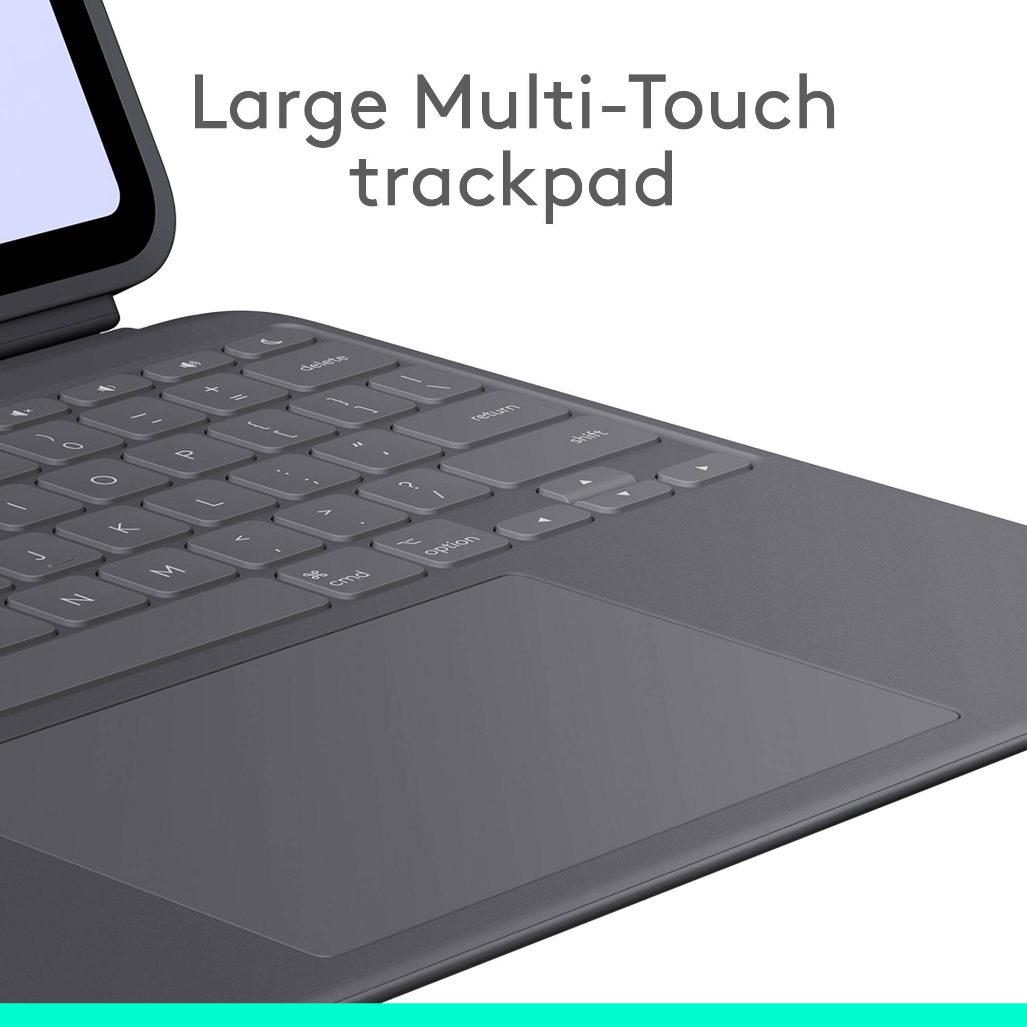 Logitech Combo Touch grey keyboard case for iPad Pro 13-inch with trackpad — view 5