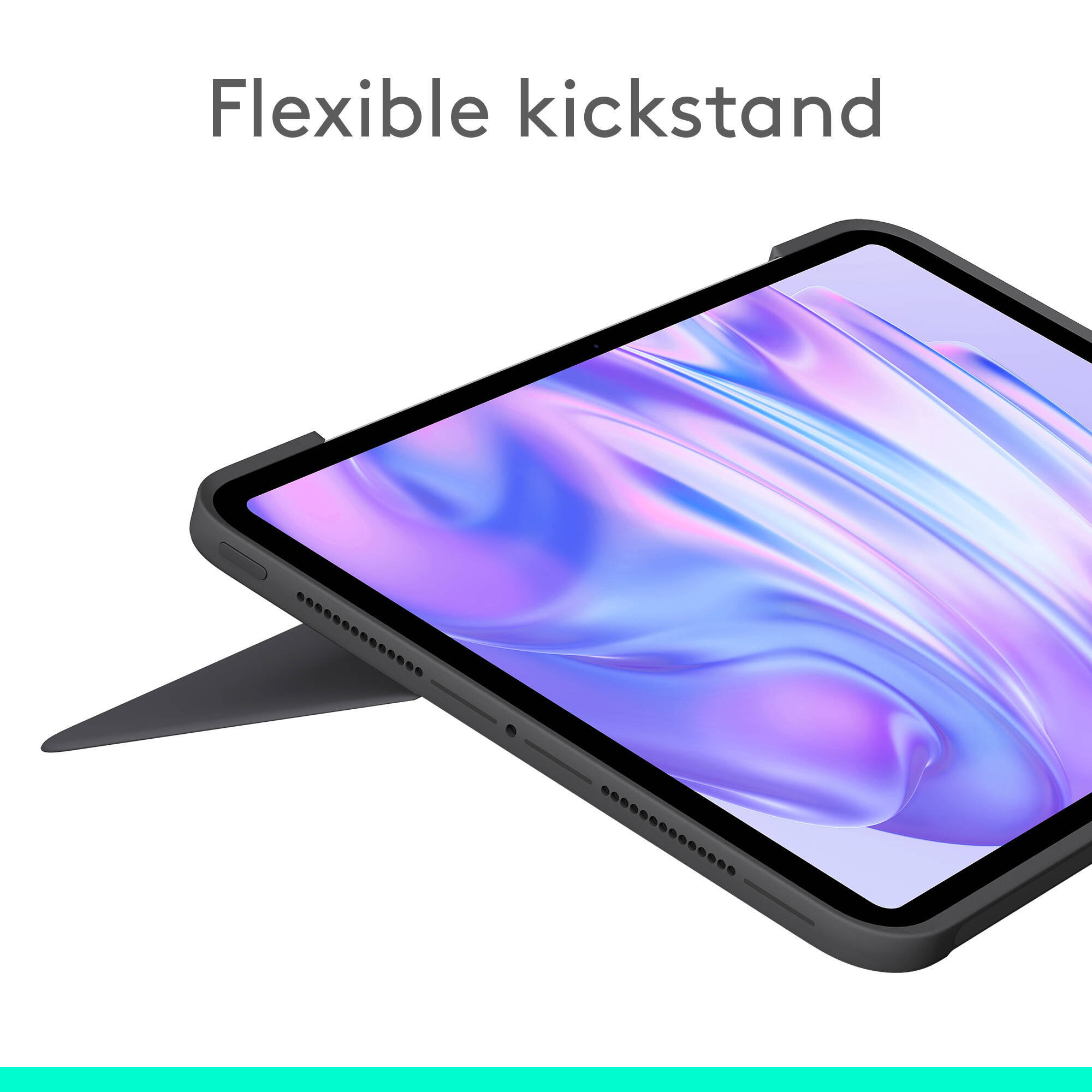 Logitech Combo Touch iPad Pro 11-inch M4 grey keyboard case with trackpad — view 3