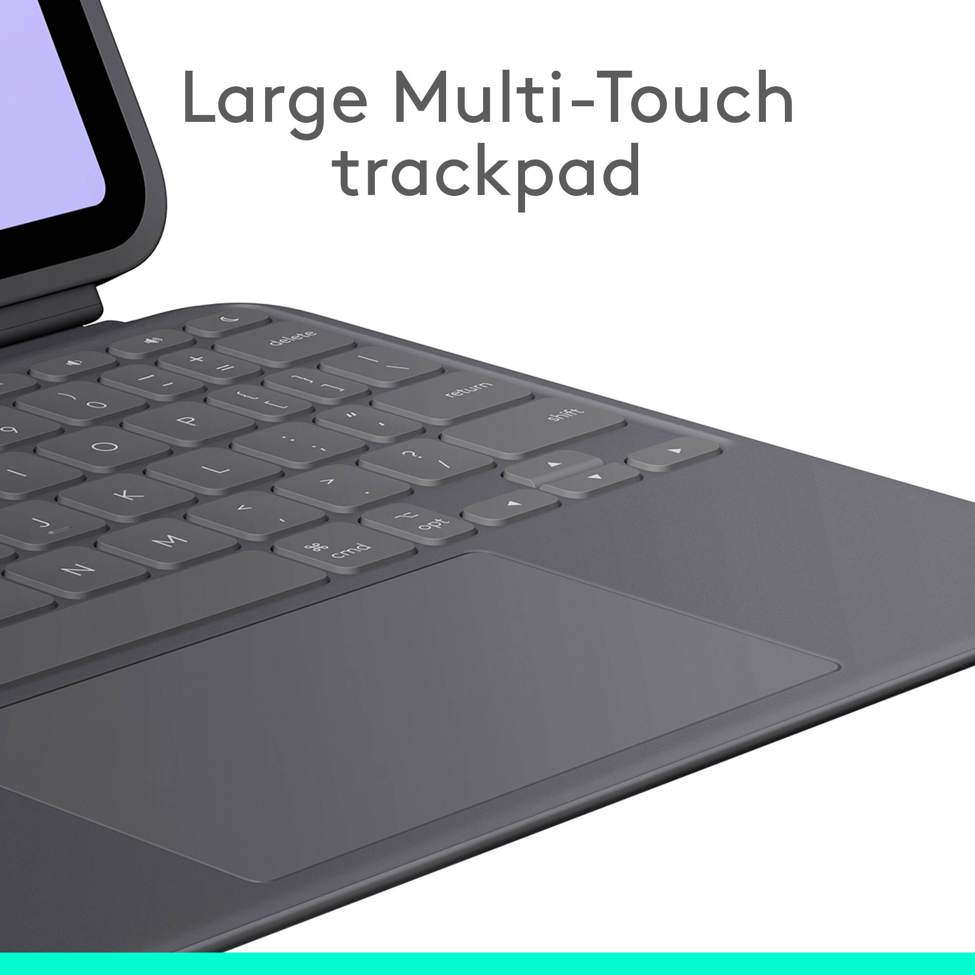Logitech Combo Touch iPad Pro 11-inch M4 grey keyboard case with trackpad — view 5