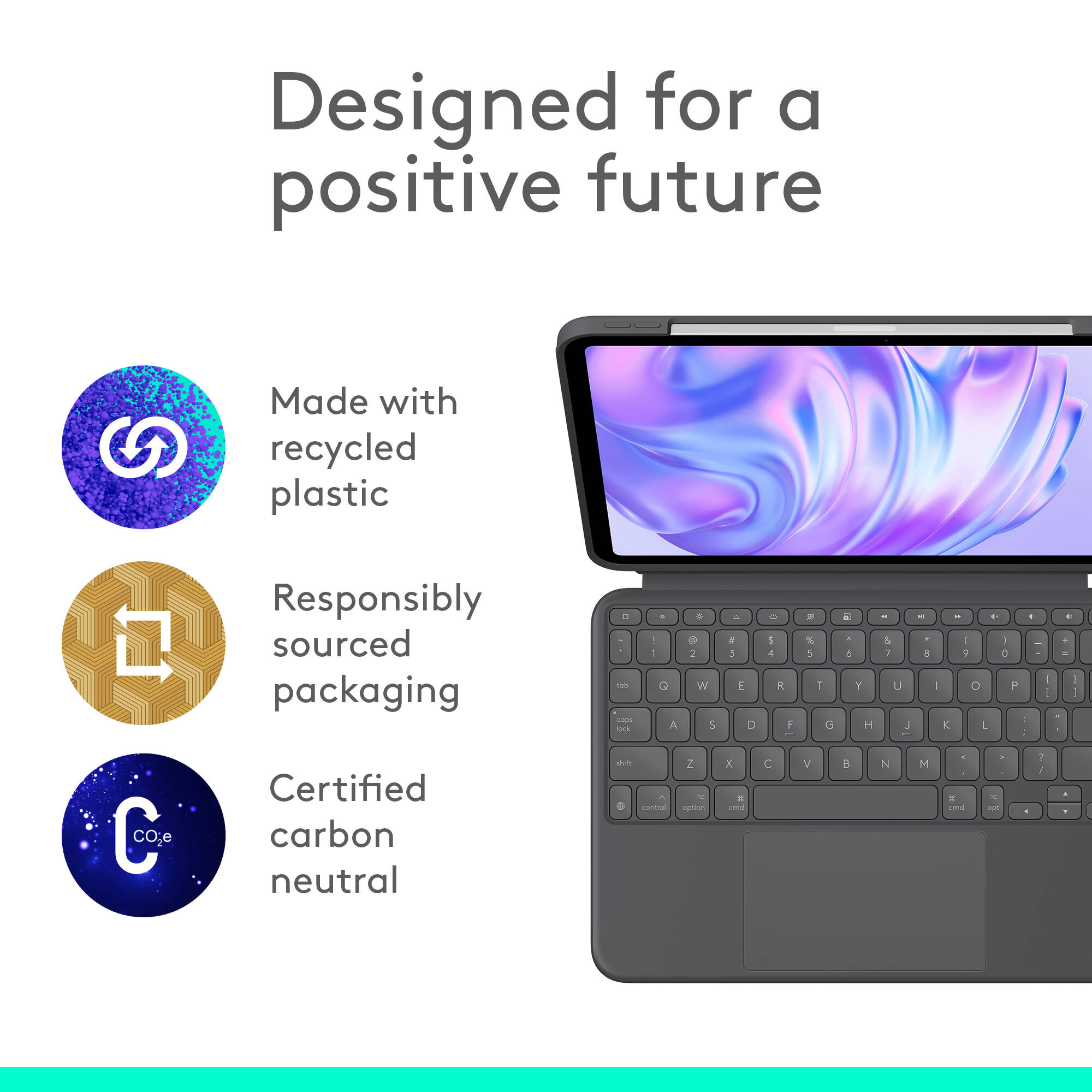 Logitech Combo Touch iPad Pro 11-inch M4 grey keyboard case with trackpad — view 8