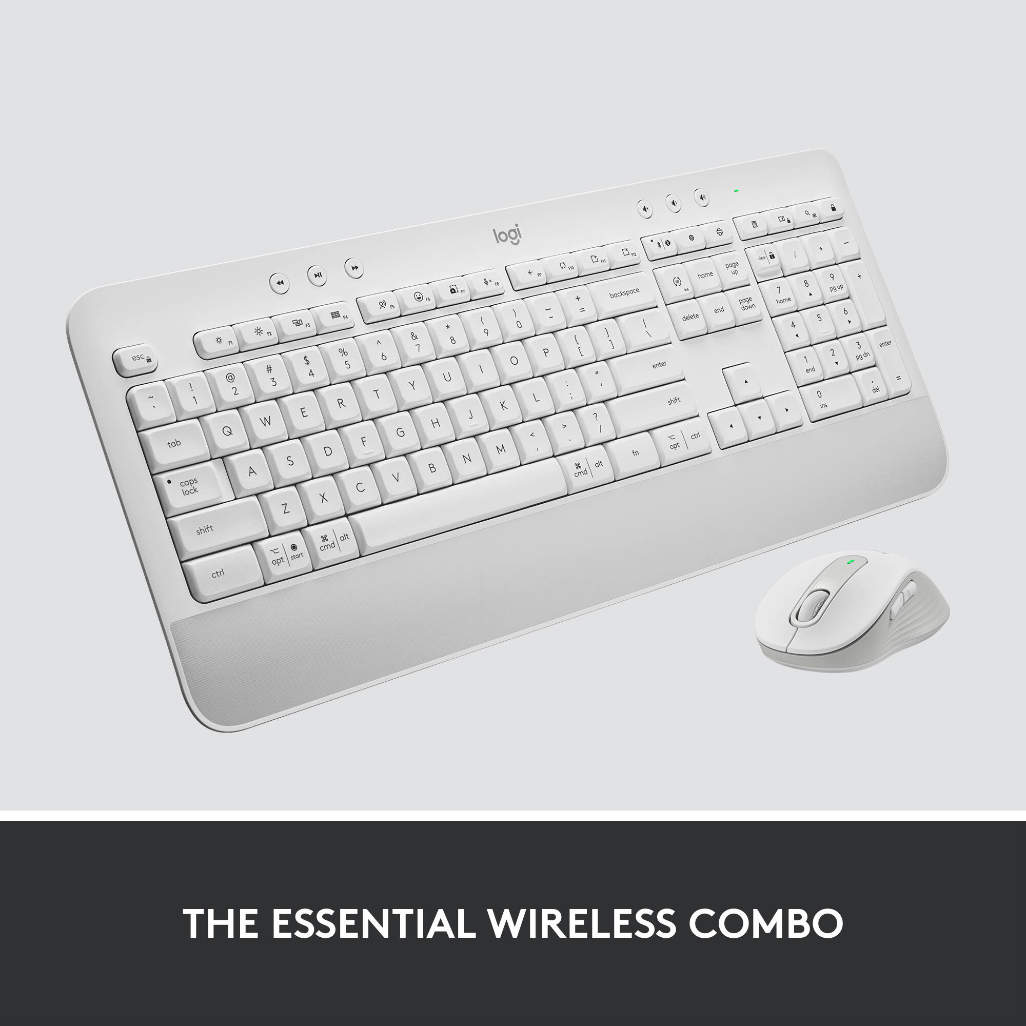 Logitech MK650 Combo B2B wireless keyboard and mouse in off white for business use — view 4