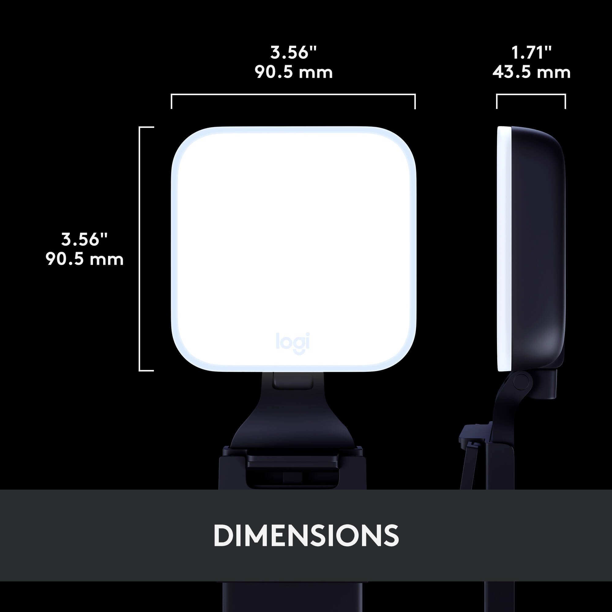 Logitech Litra Glow streaming light for video calls and livestreaming on a desktop setup — view 14