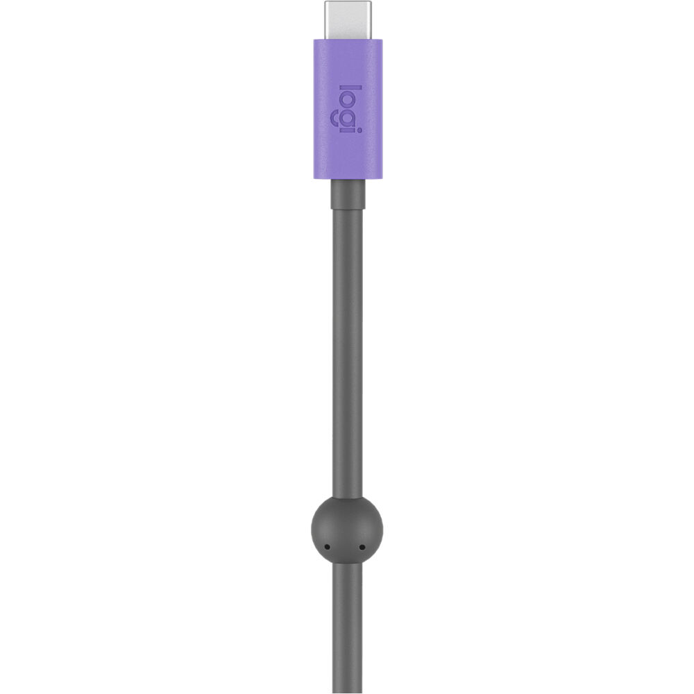 Purple Logitech Extend 15 ft Cat 6a RJ-45 patch cable with snagless boots — view 2