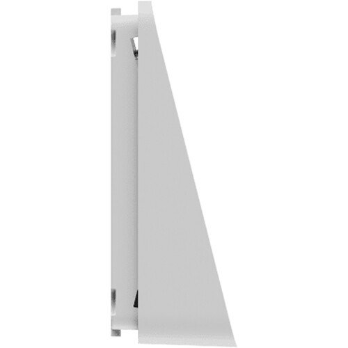 White Logitech Tap Scheduler angle mount for meeting room scheduling display installation — view 6