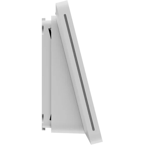 White Logitech Tap Scheduler angle mount for meeting room scheduling display installation — view 7