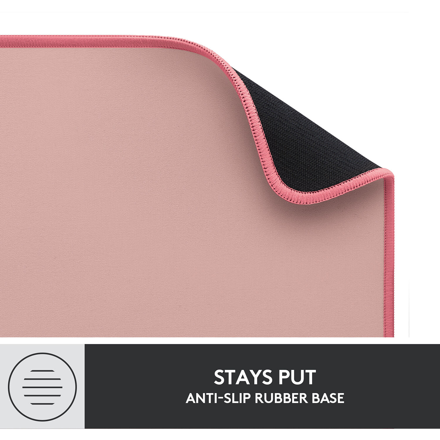 Logitech Desk Mat Studio Series dark desk mat for keyboard and mouse workspace protection — view 2
