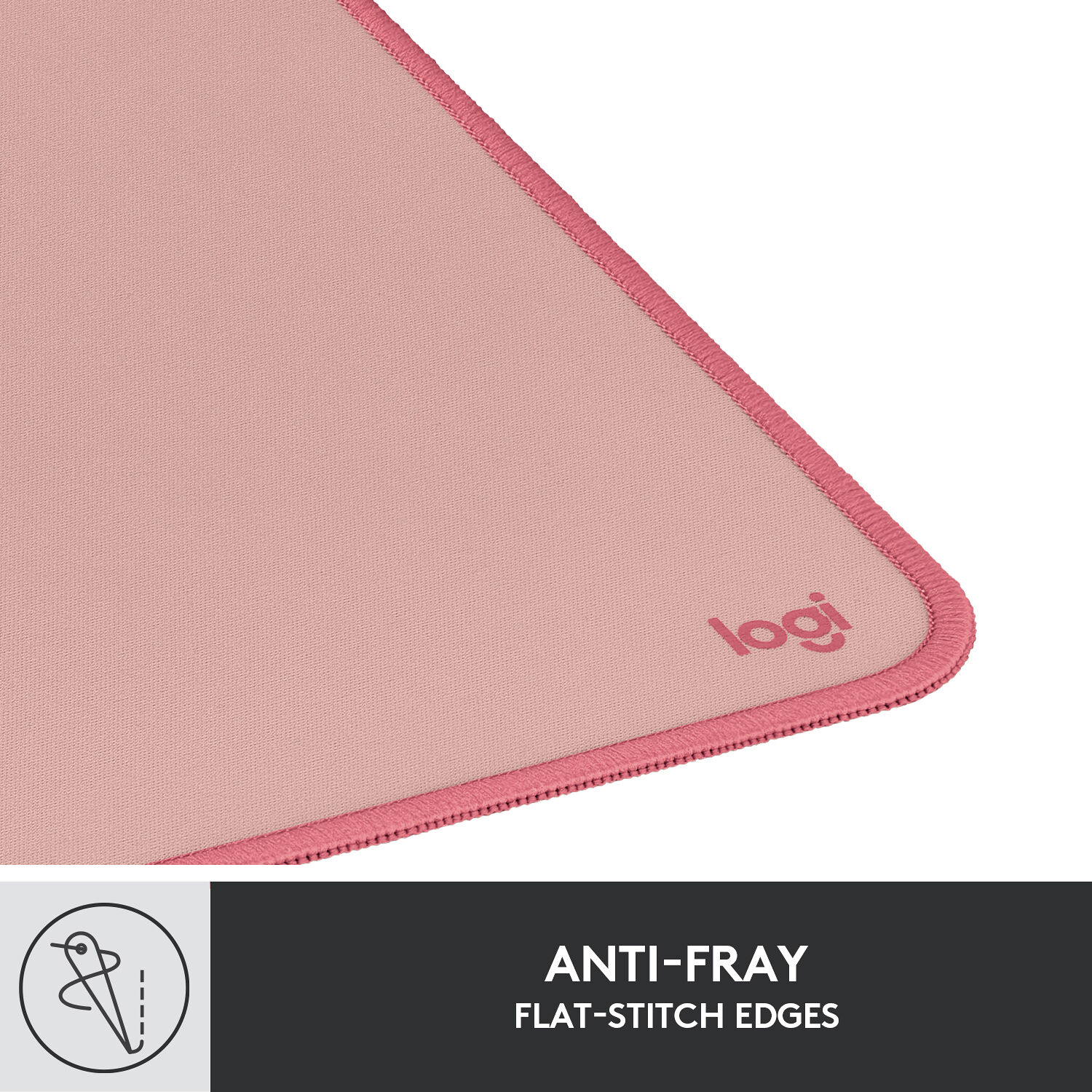 Logitech Desk Mat Studio Series dark desk mat for keyboard and mouse workspace protection — view 3