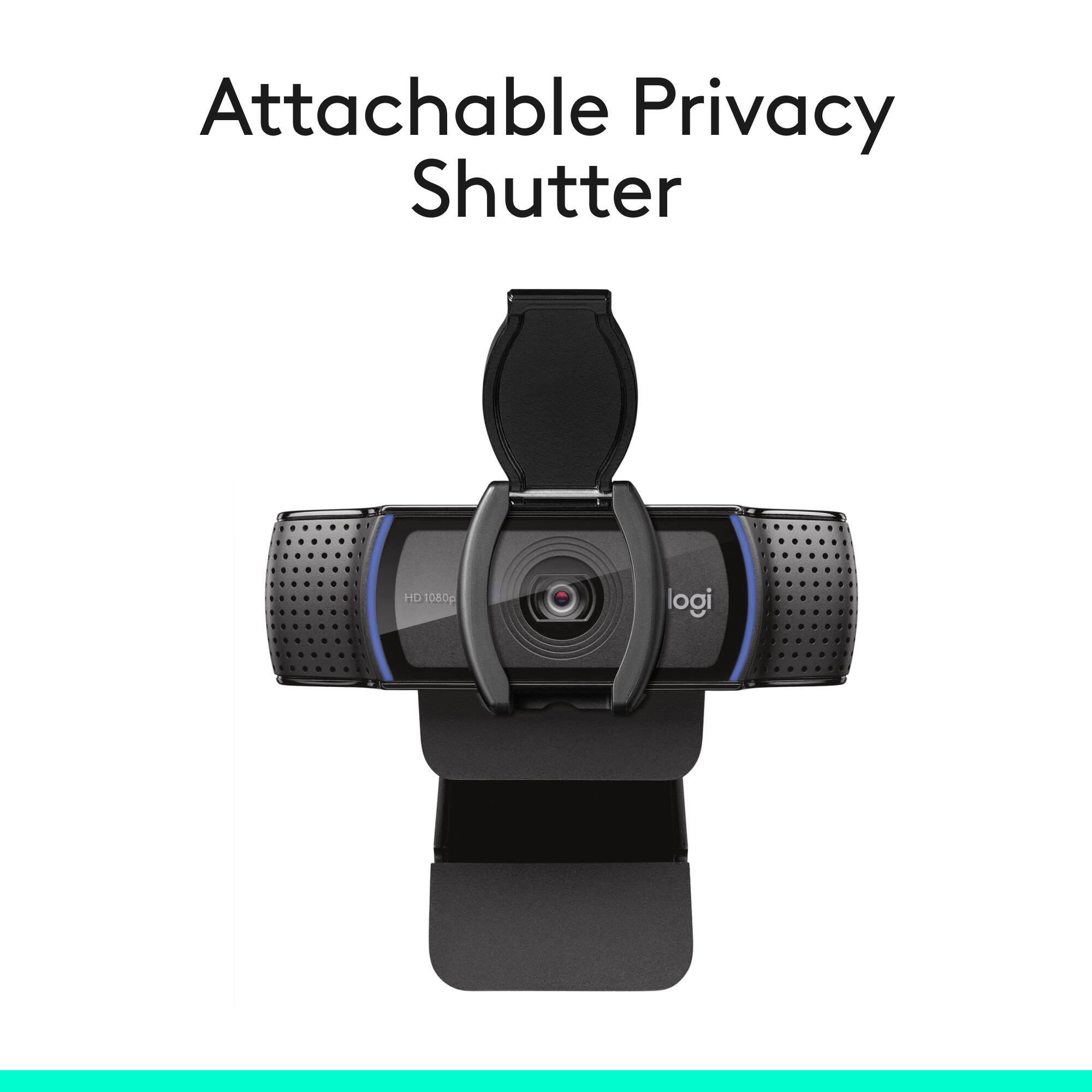 Logitech Pro HD Webcam C920S with 1080P video, dual microphones, and privacy shutter — view 5
