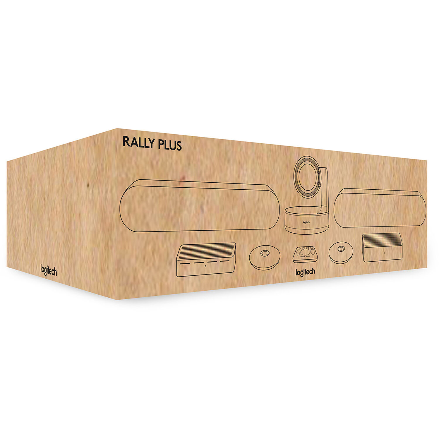 Logitech Rally Plus conference system with white mic pods for large meeting rooms — view 5