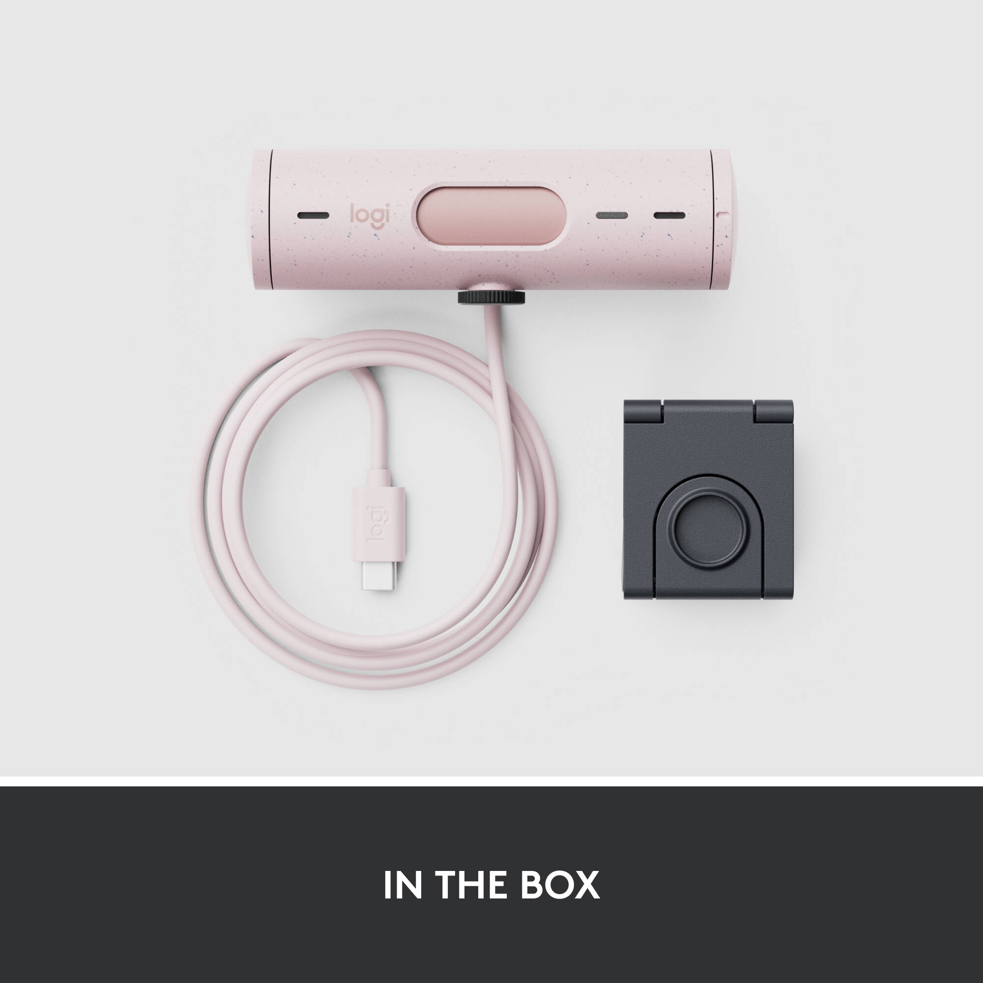 Logitech Brio 500 Webcam in Rose with clip mount for 1080p video calls — view 11