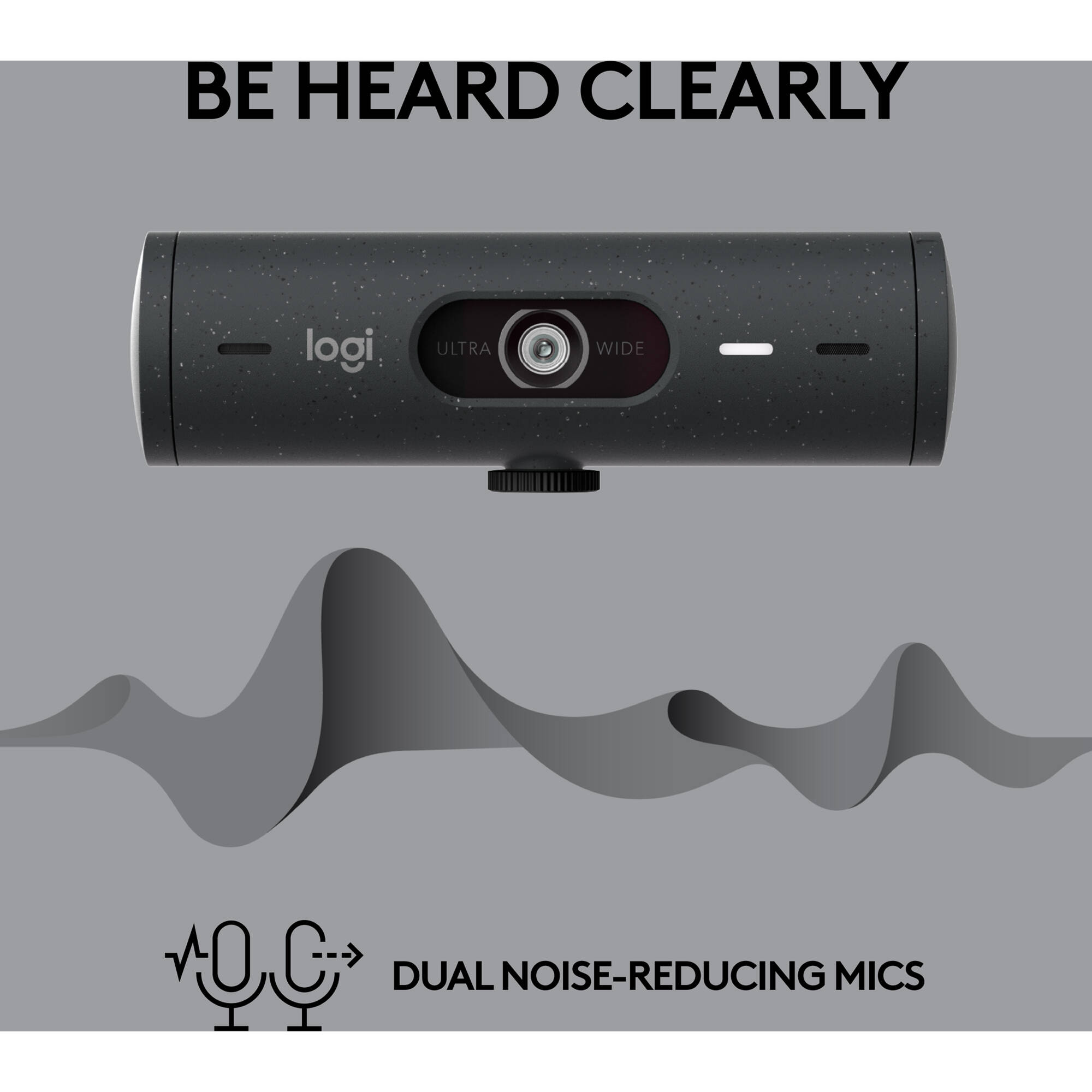 Logitech Brio 505 TAA-compliant graphite webcam for business video conferencing — view 5