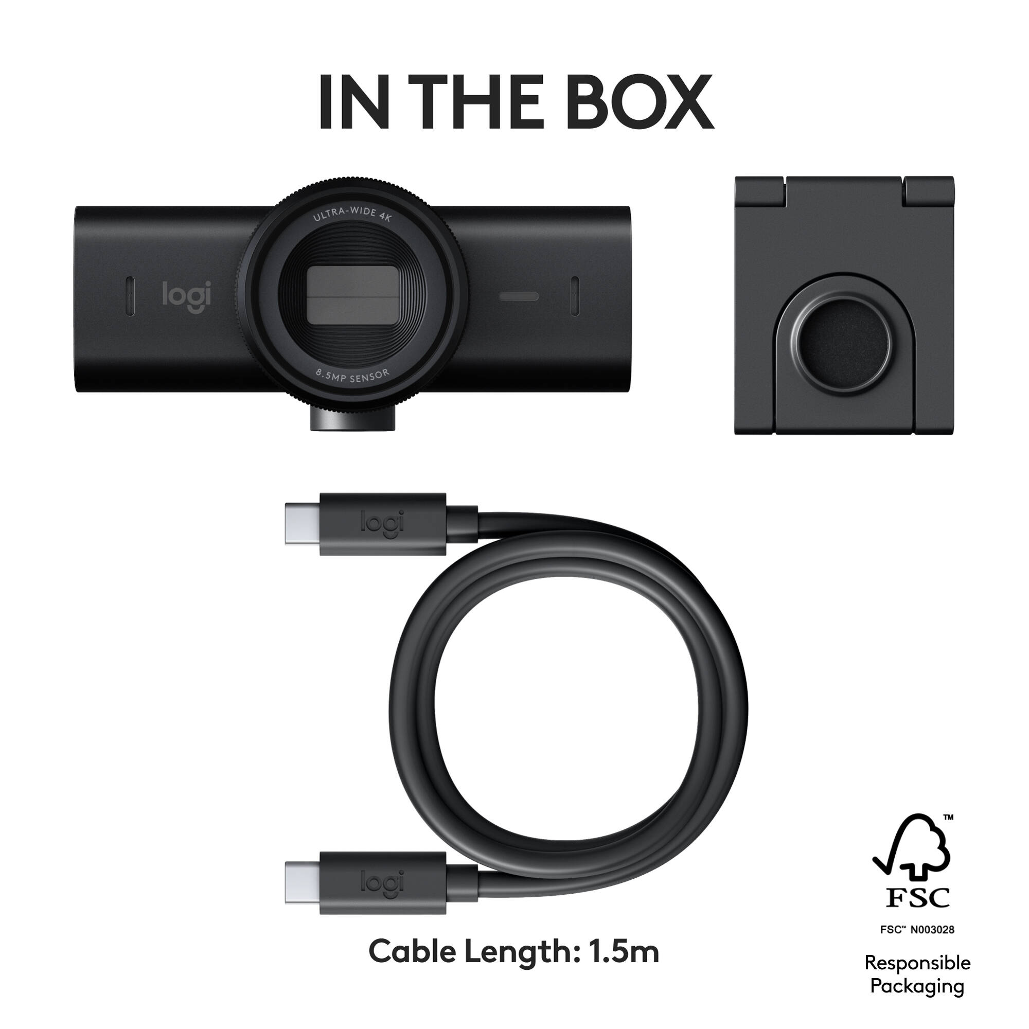 Logitech MX Brio Webcam in a premium desktop setup for 4K video conferencing — view 11