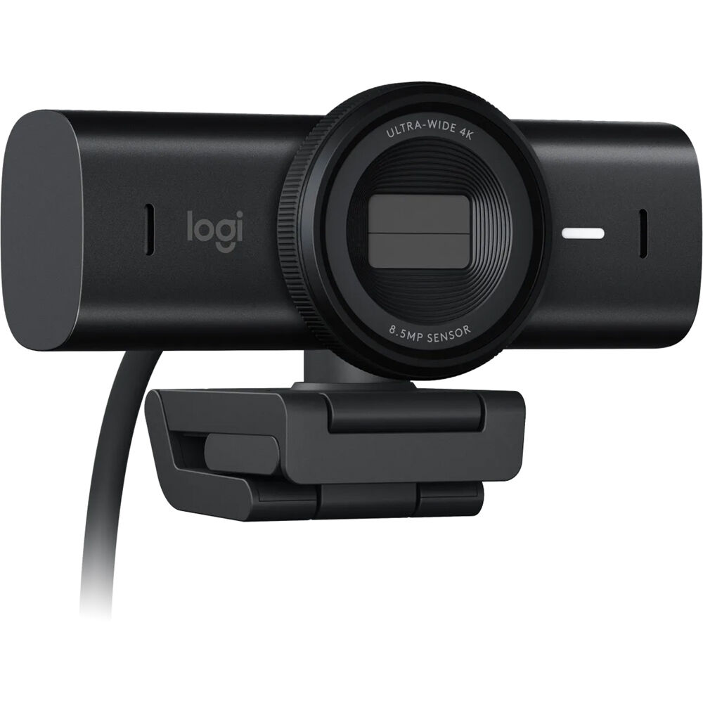 Logitech MX Brio Webcam in a premium desktop setup for 4K video conferencing — view 12