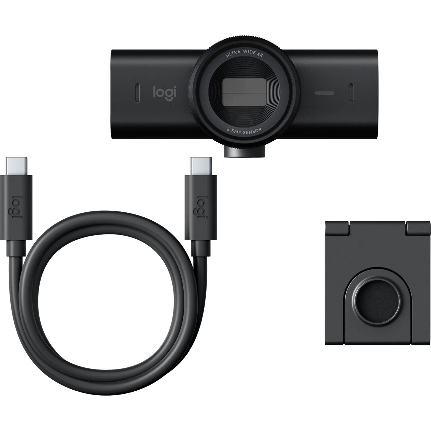 Logitech MX Brio Webcam in a premium desktop setup for 4K video conferencing — view 15