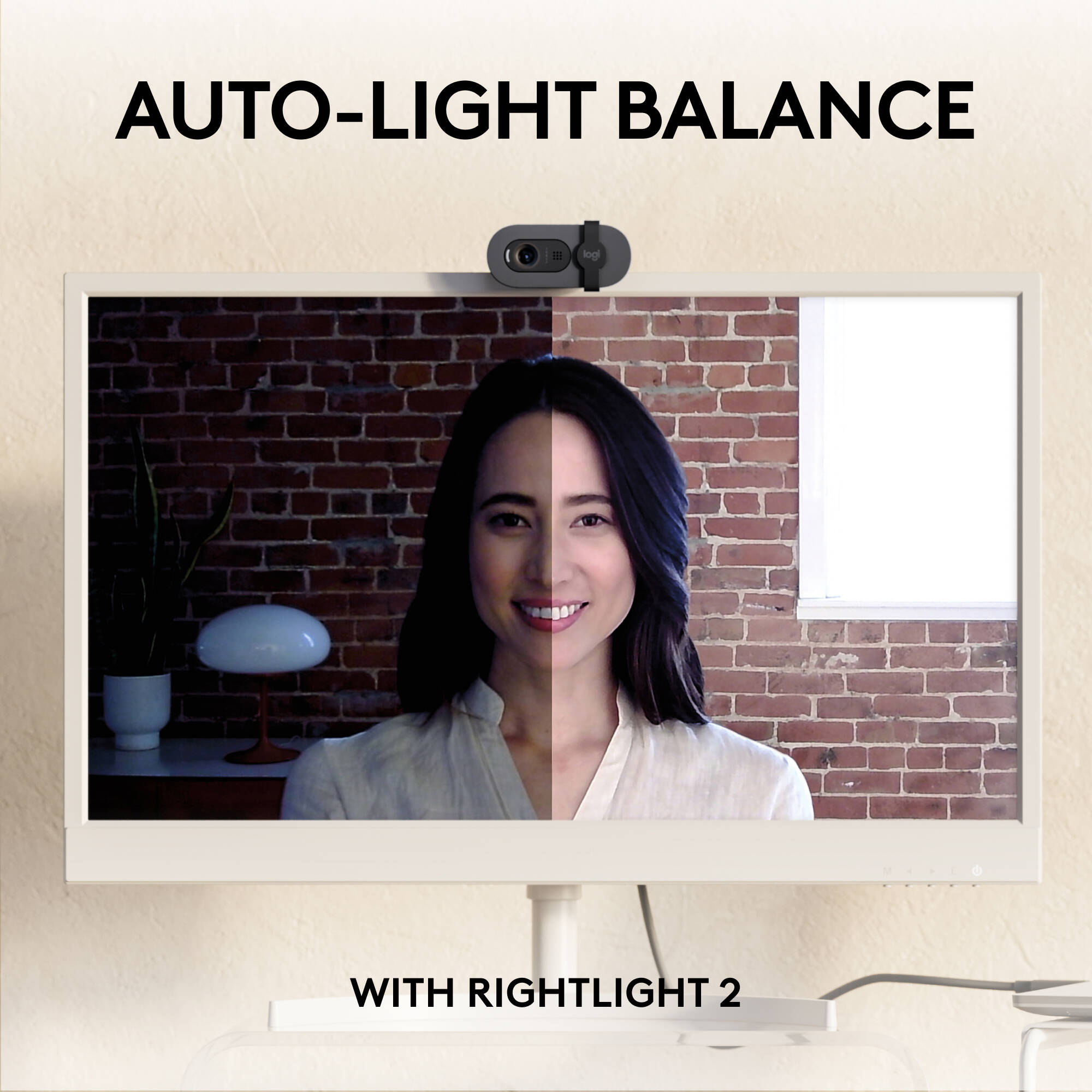 Logitech Brio 105 graphite webcam for 1080p business video calls — view 4