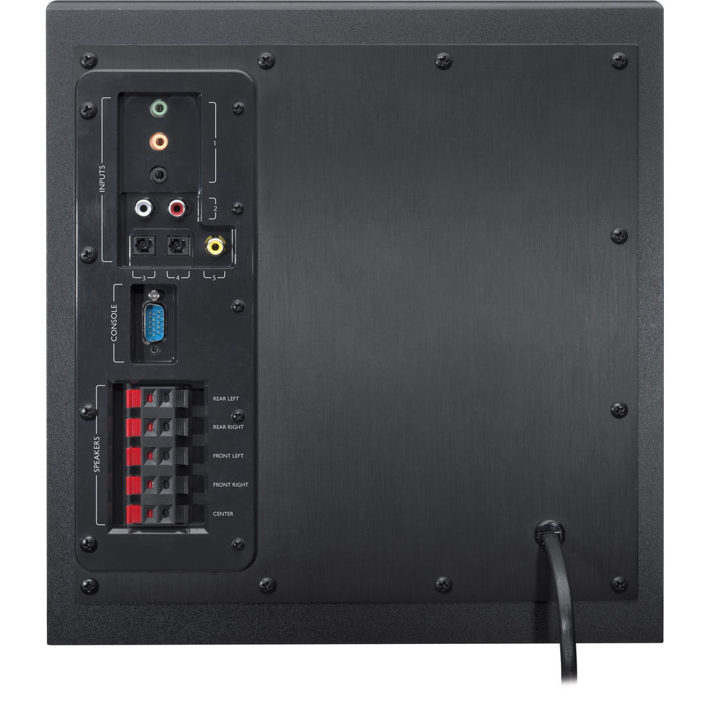 Logitech Z906 5.1 surround sound speaker system with subwoofer and satellite speakers — view 6