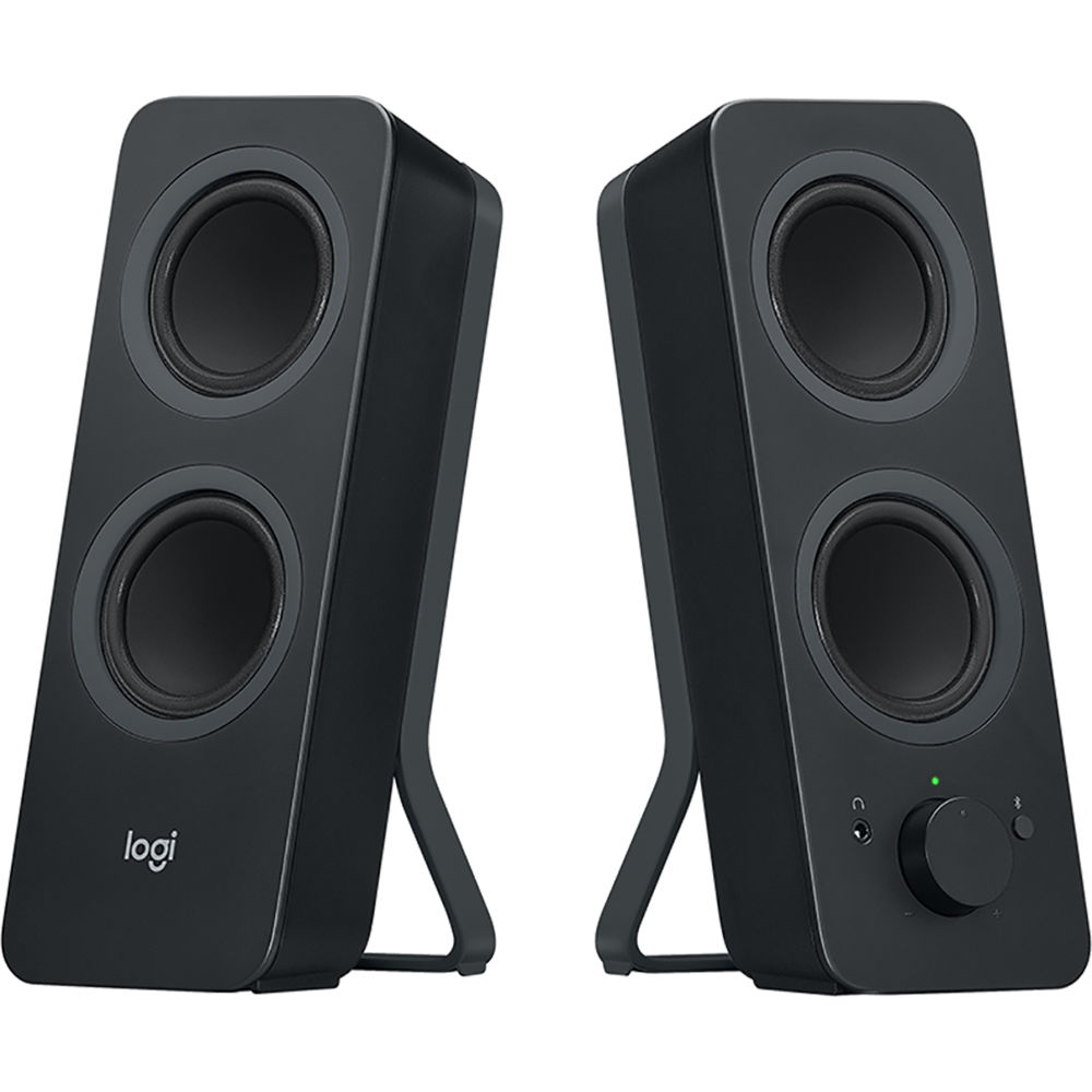 Logitech Z207 black Bluetooth desktop speakers with Easy-Switch controls — view 2