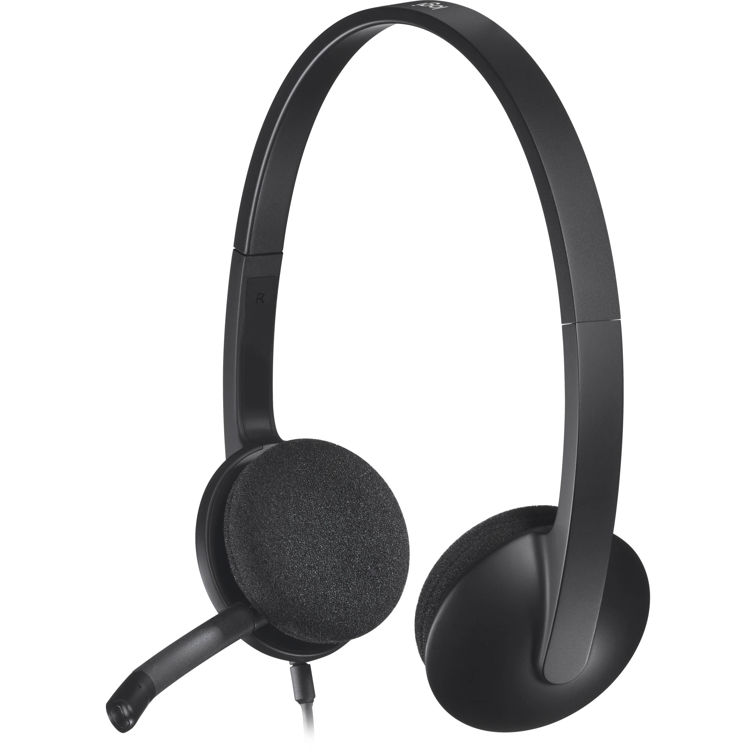 Logitech H340 USB wired headset with stereo sound and boom microphone — view 3