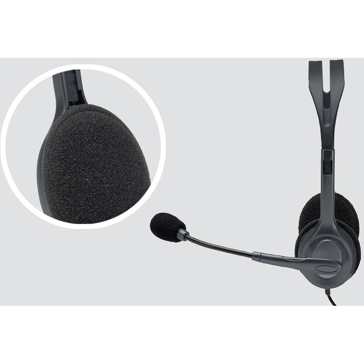 Logitech Stereo Headset H111 - For computers that utilize separate 3.5 mm microphone-in and audio-out ports. Simple and effective for everyday use and compatible with most operating systems and platforms. — view 6