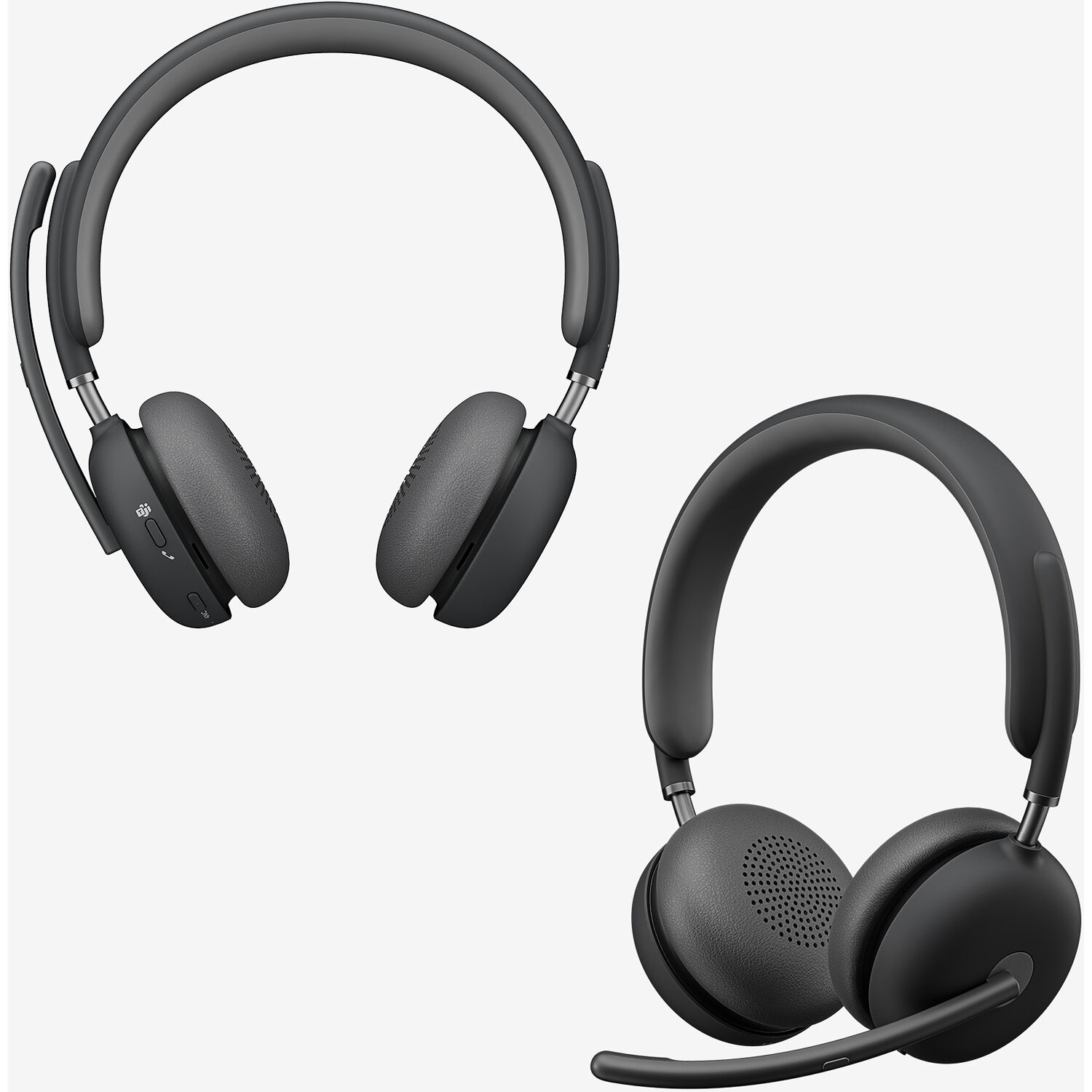 Logitech Zone Wireless 2 Teams graphite wireless headset with boom microphone — view 2