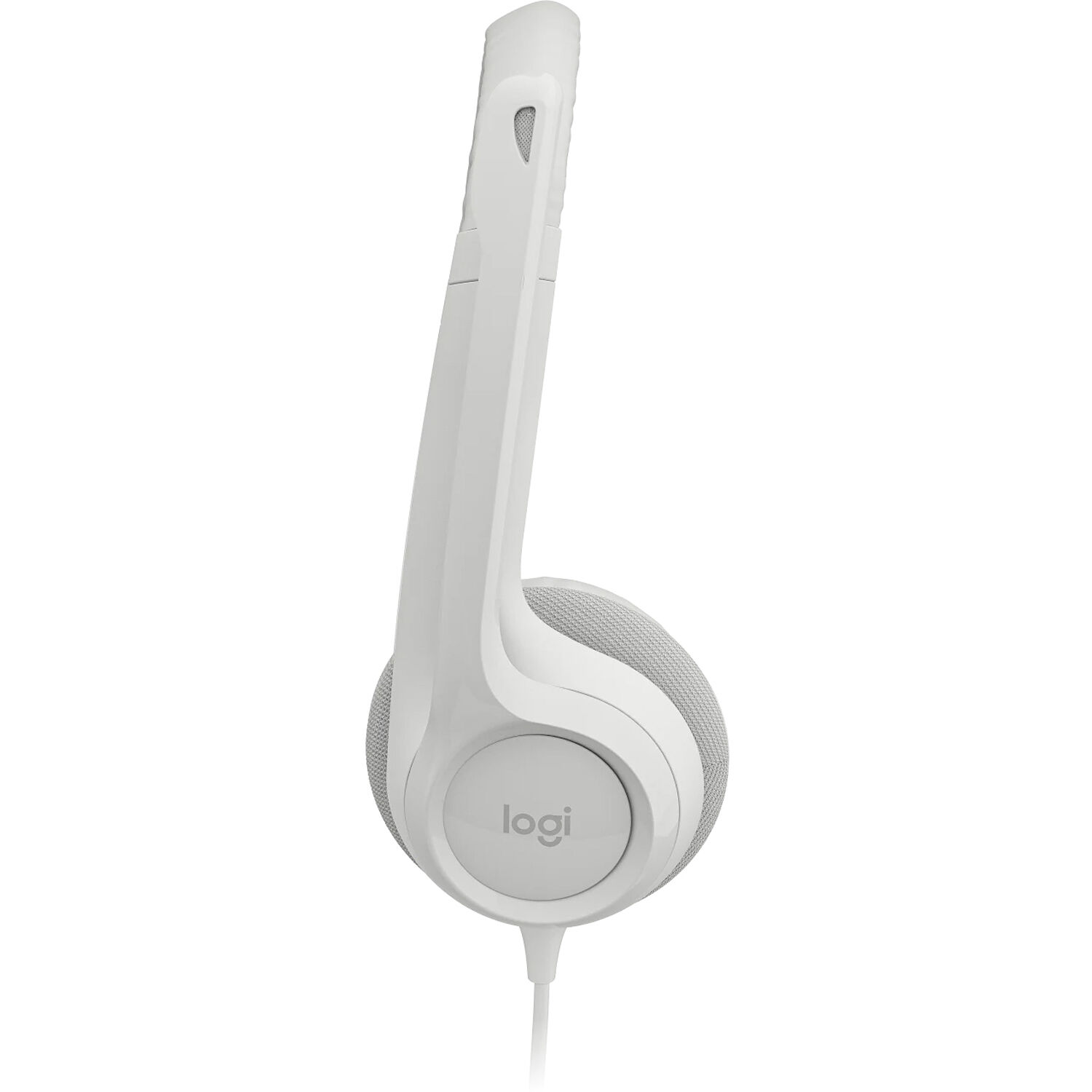 Logitech H390 white USB wired computer headset with over-ear design and boom microphone — view 11